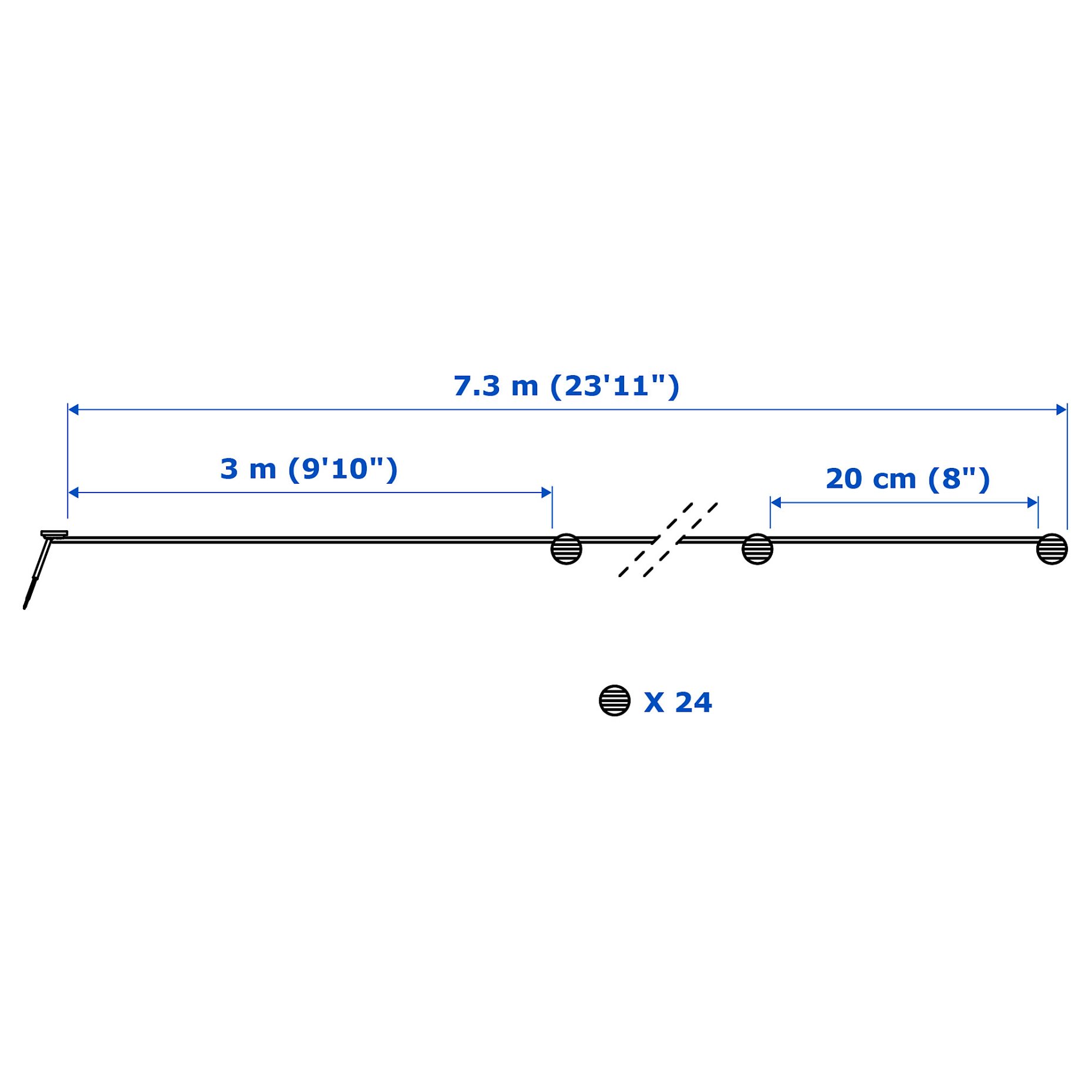 SOLARVET, lighting chain with built-in LED light source/24 lights/outdoor solar-powered/ball, 805.738.96