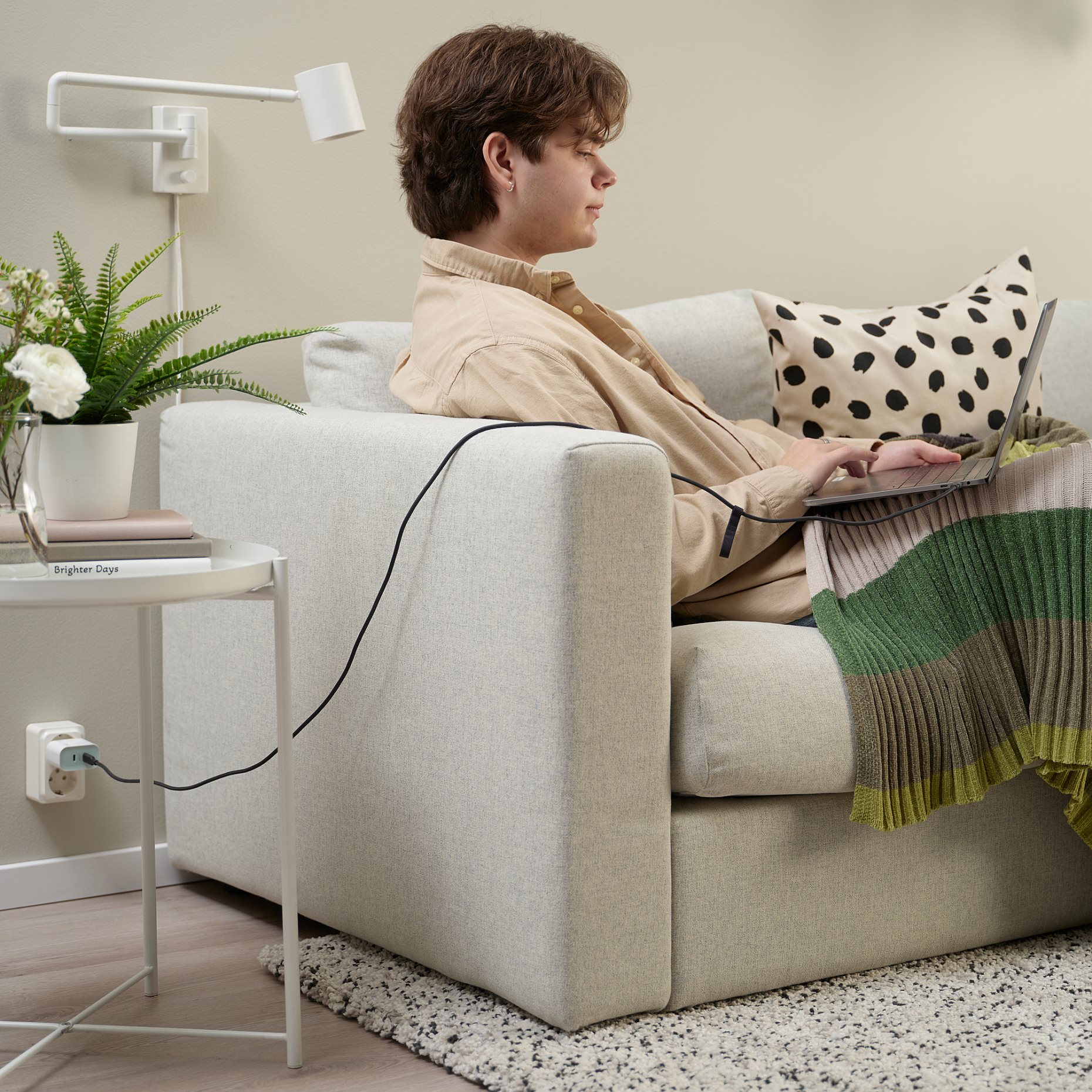 SJOSS, φορτιστής με 2 θύρες USB 45W, ταχείας φόρτισης, 805.744.57
