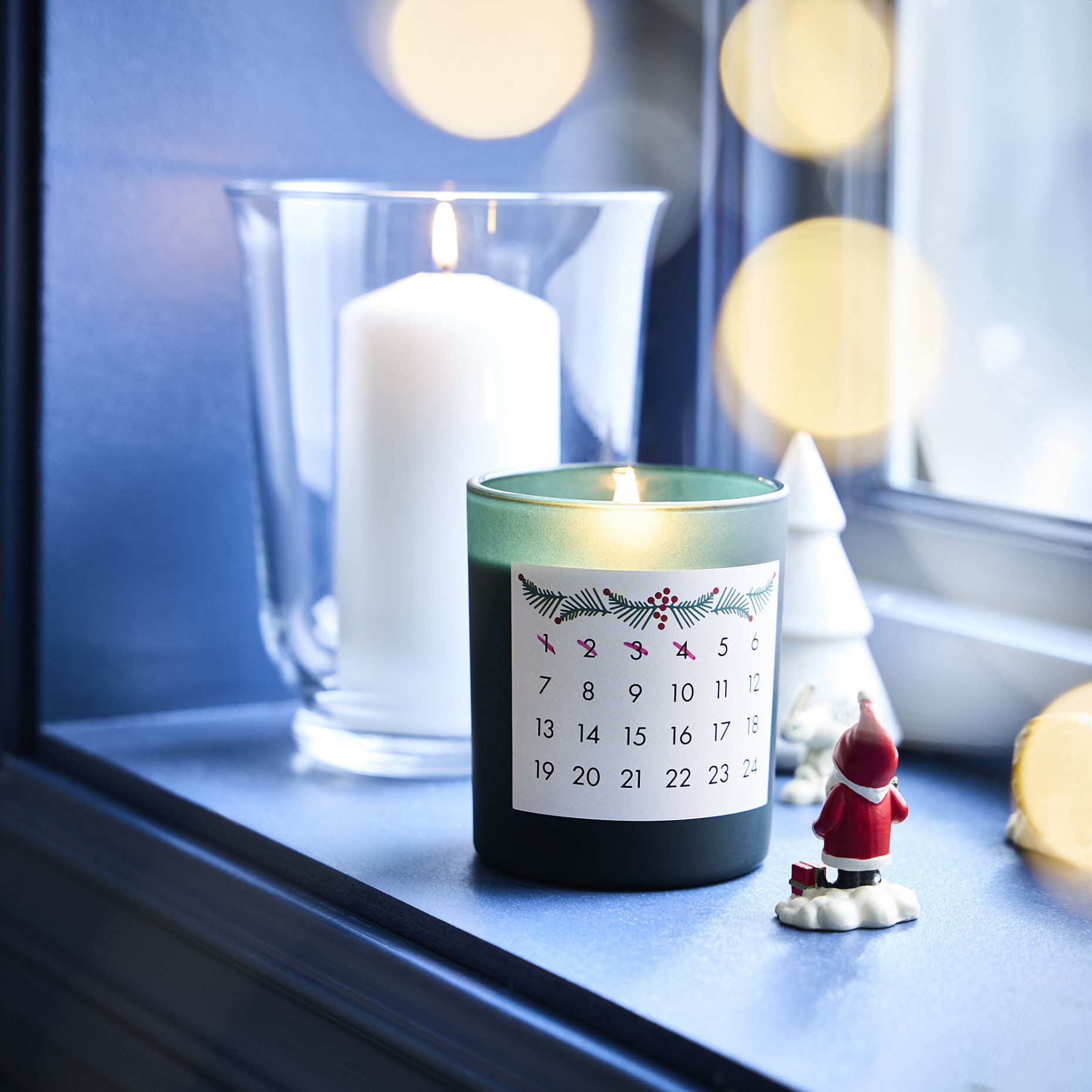 VINTERFINT, scented candle in glass/calendar/Five spices of winter/45 hr, 805.771.92