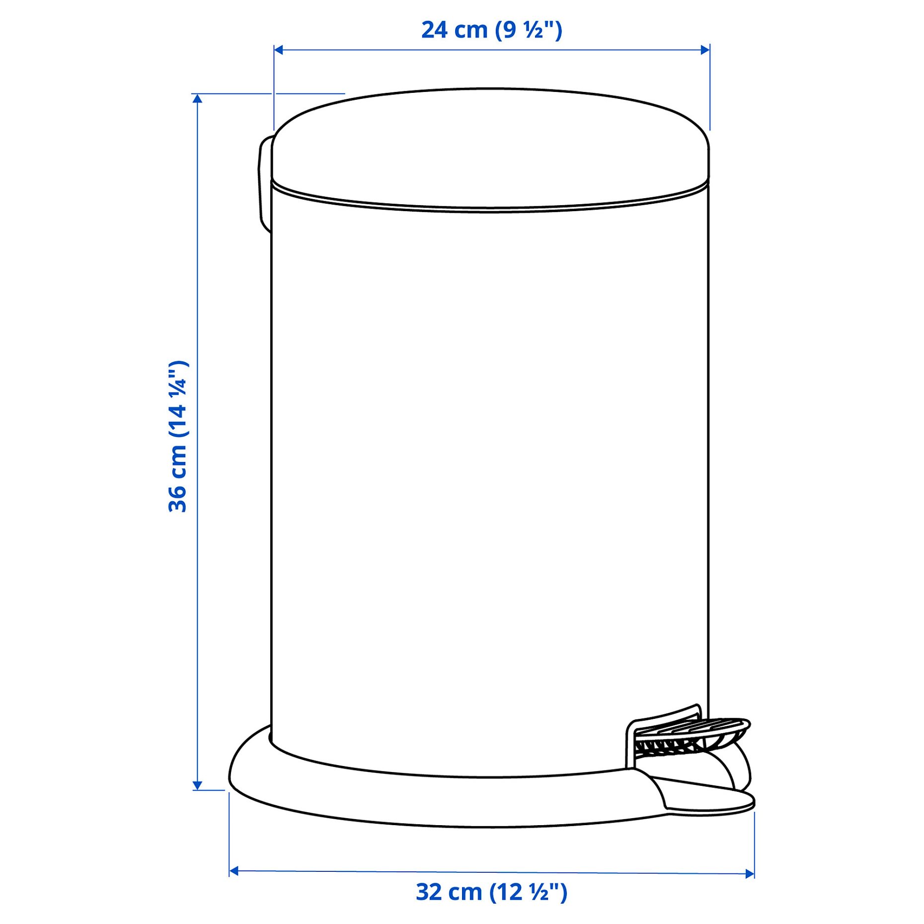 GÅNGSKYFFEL, pedal bin, 9 l, 805.953.89