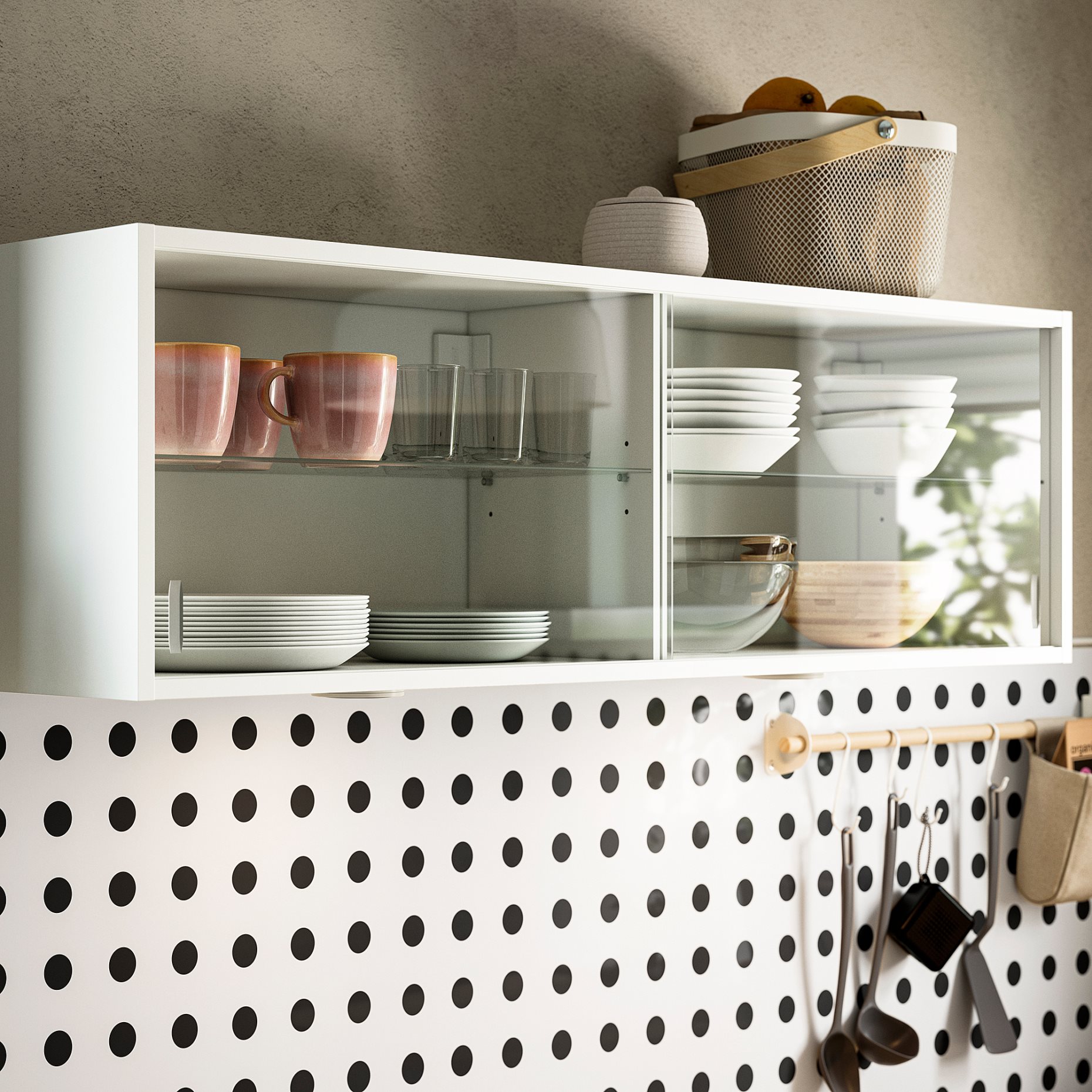 KNOXHULT, wall cabinet with sliding doors, 120x29x37.5 cm, 806.040.20