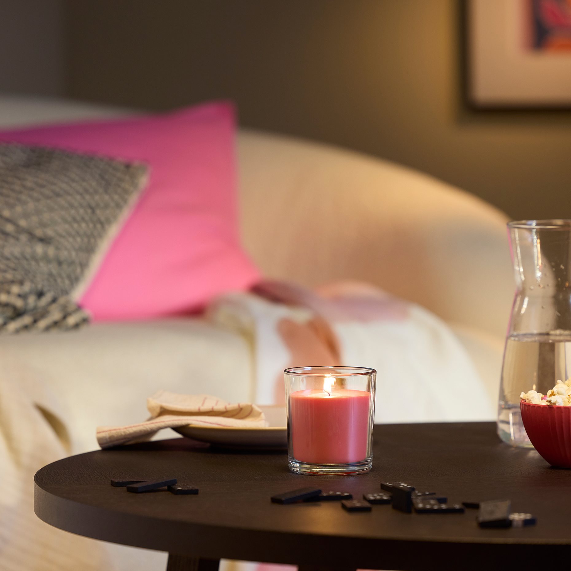 LOTSFÅGEL, scented candle in glass/Watermelon, 40 hr, 806.084.24