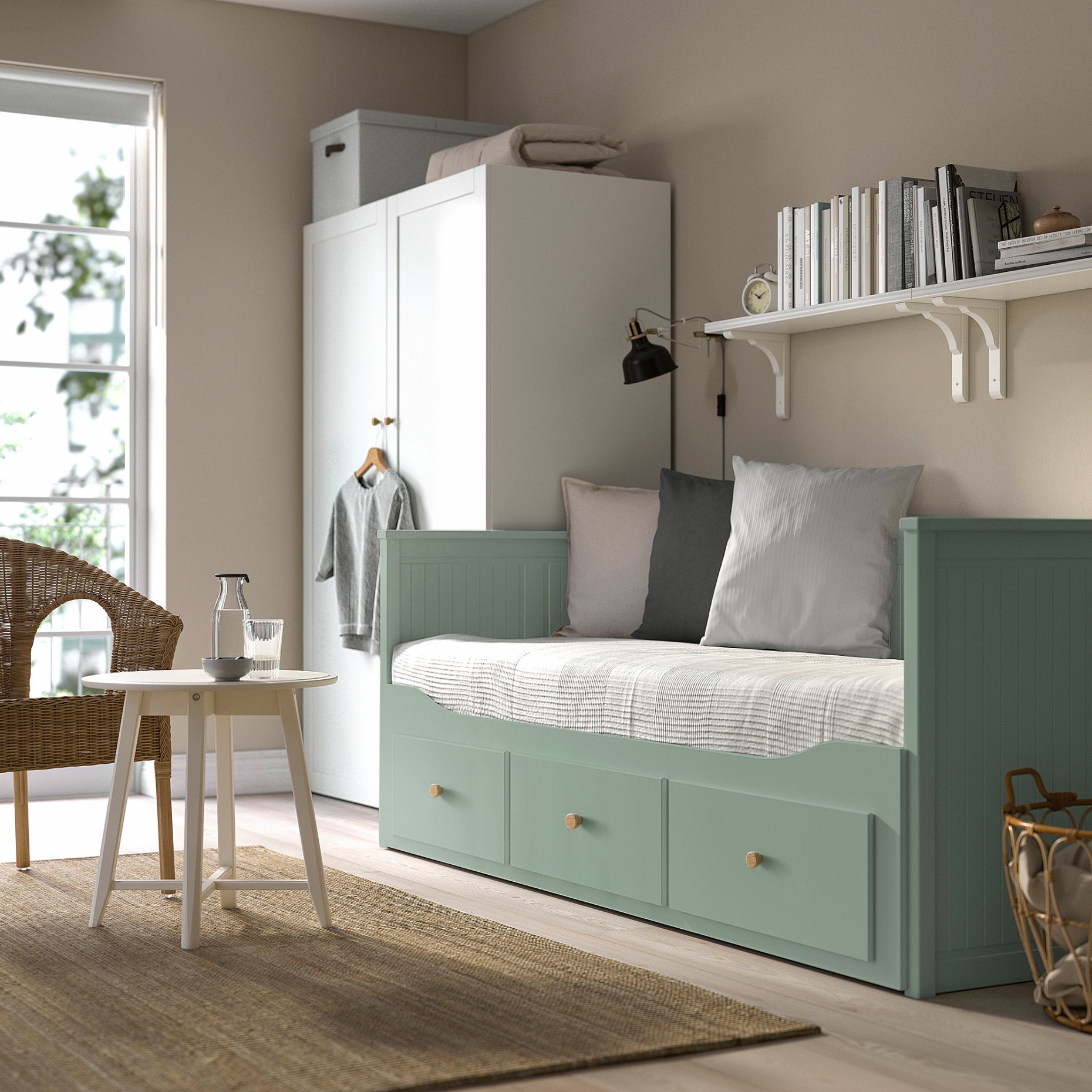 HEMNES, κρεβάτι επισκέπτη day-bed με 3 συρτάρια, 80x200 cm, 806.228.92
