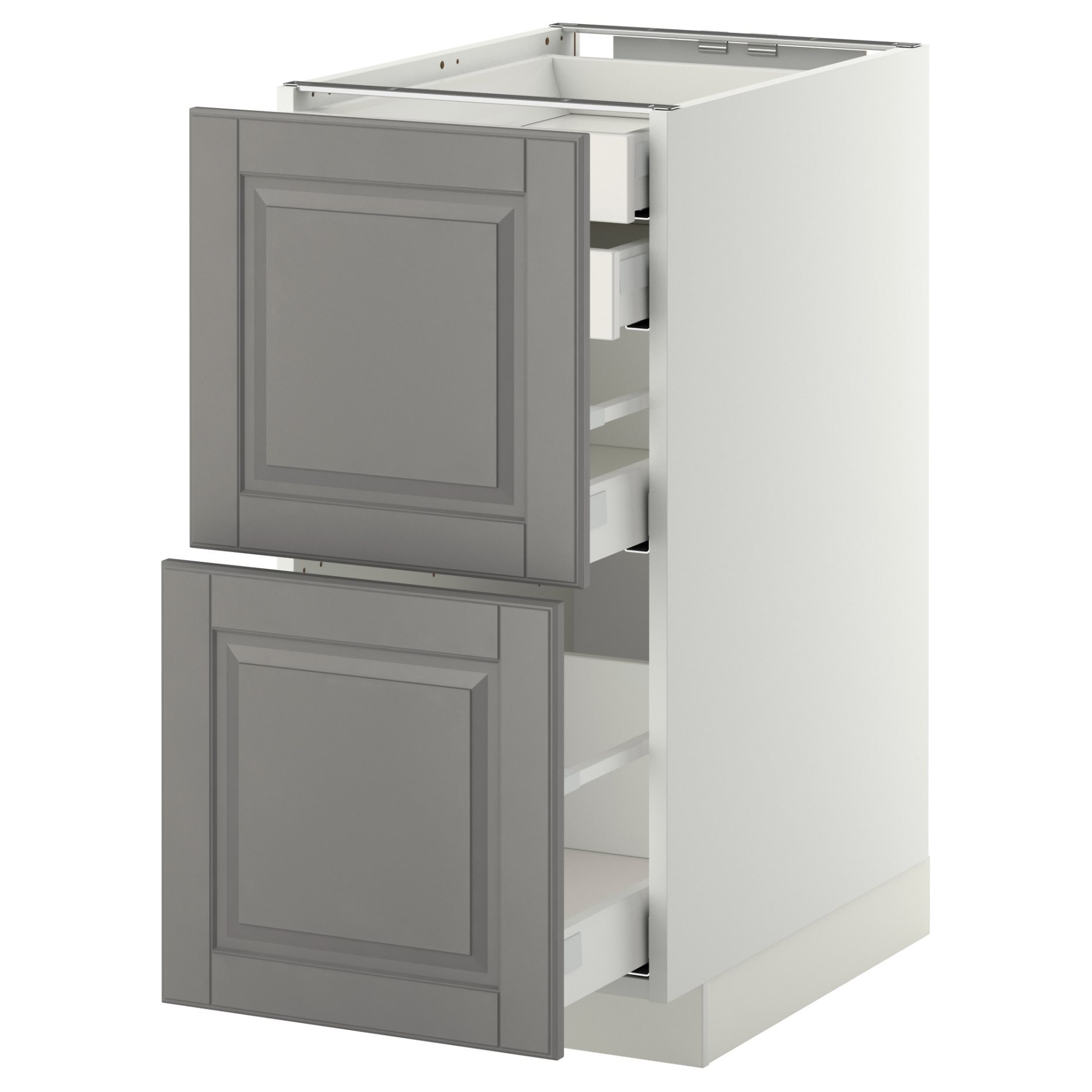 METOD/MAXIMERA, base cabinet 2 fronts/2 low/1 medium/1 high drawer, 891.045.13