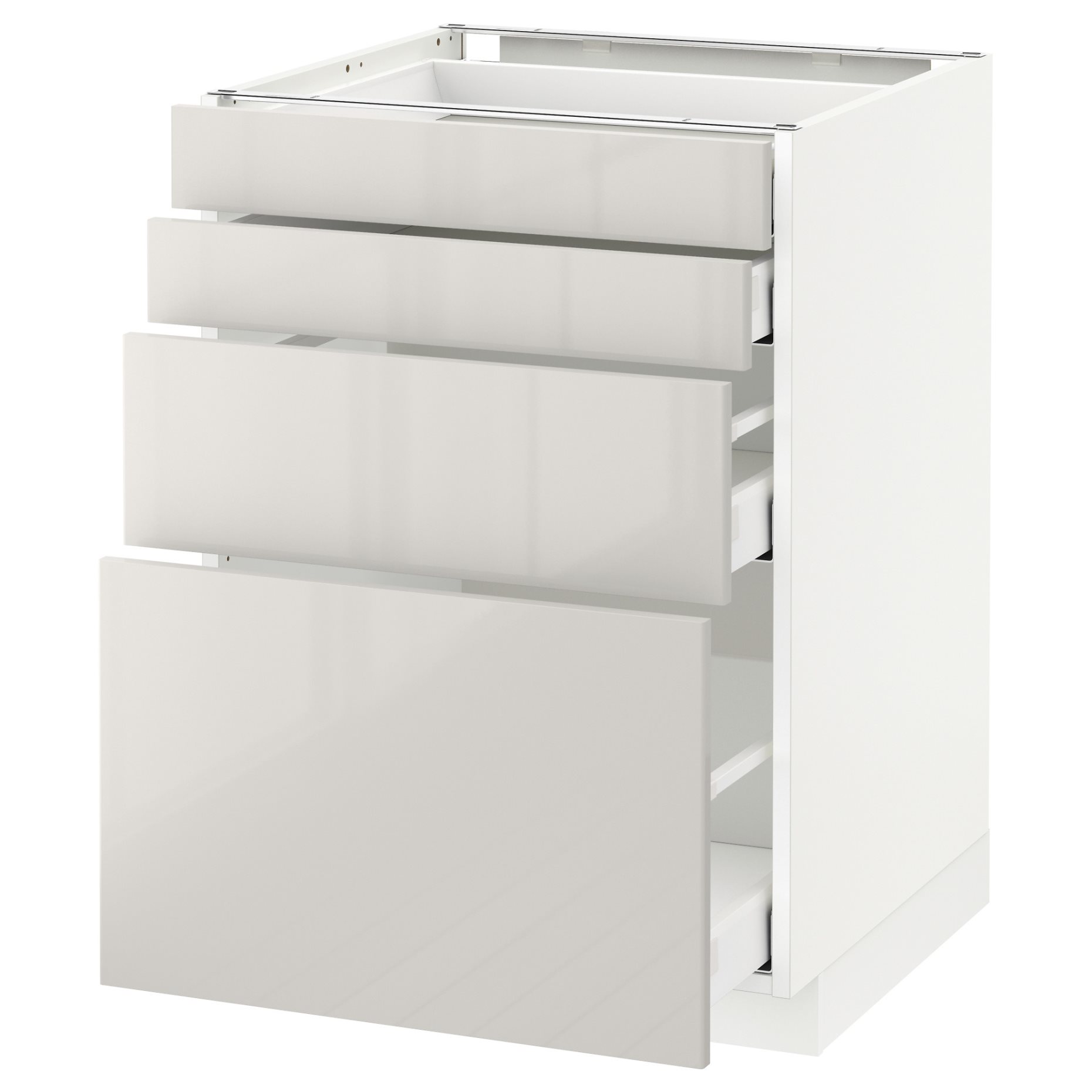 METOD/MAXIMERA, base cabinet 4 fronts/4 drawers, 891.686.04