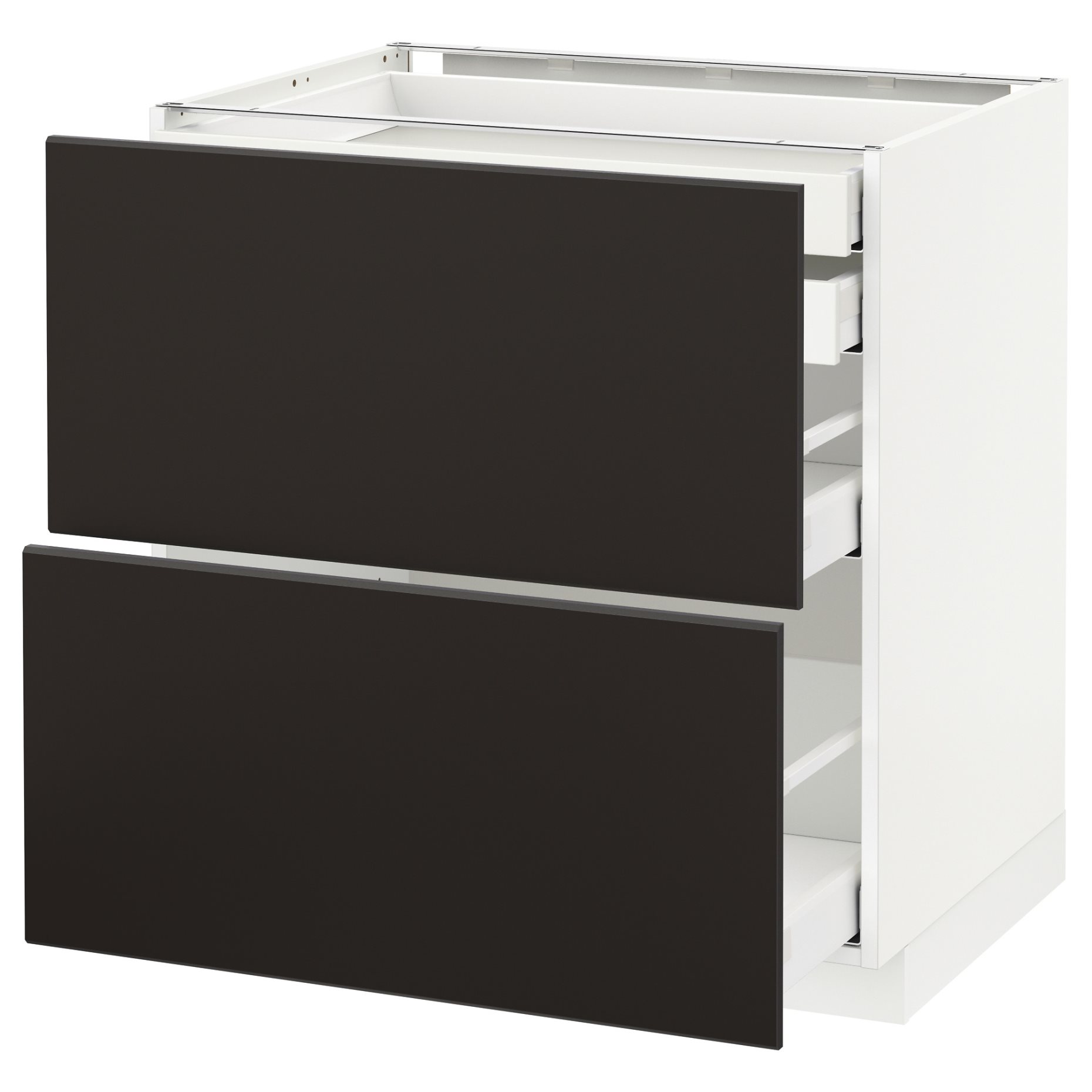 METOD/MAXIMERA, base cabinet 2 fronts/2 low/1 medium/1 high drawer, 892.130.41