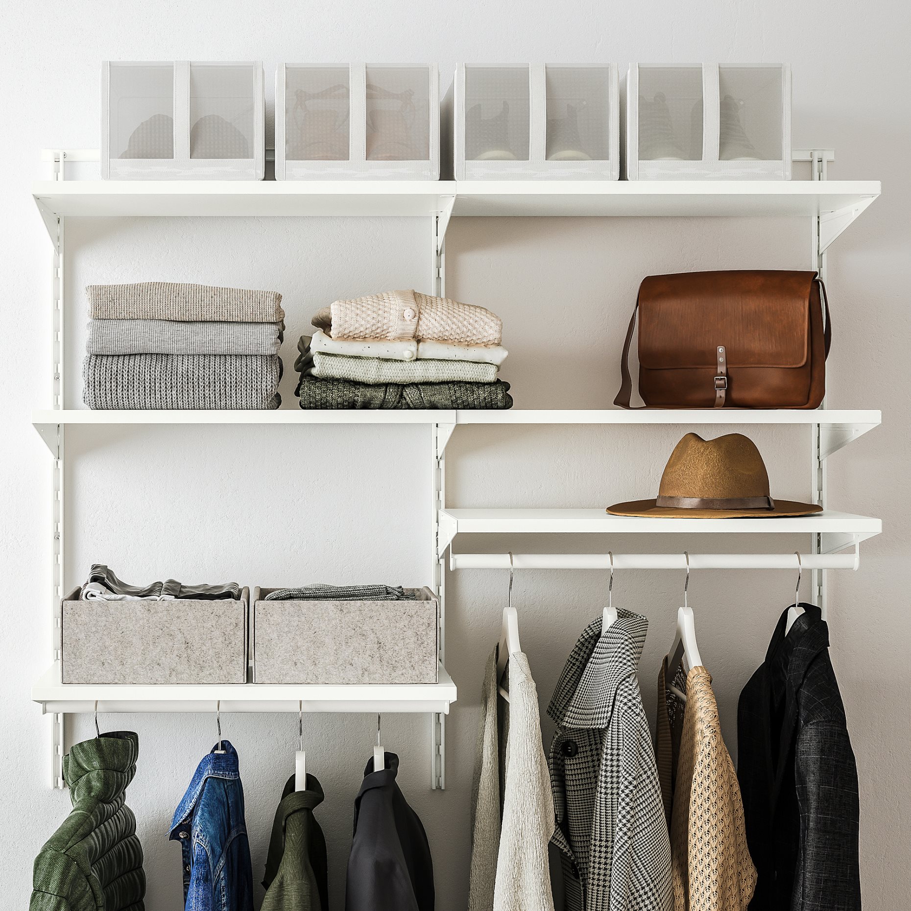 BOAXEL, wardrobe combination, 125X40X101 cm, 893.840.14