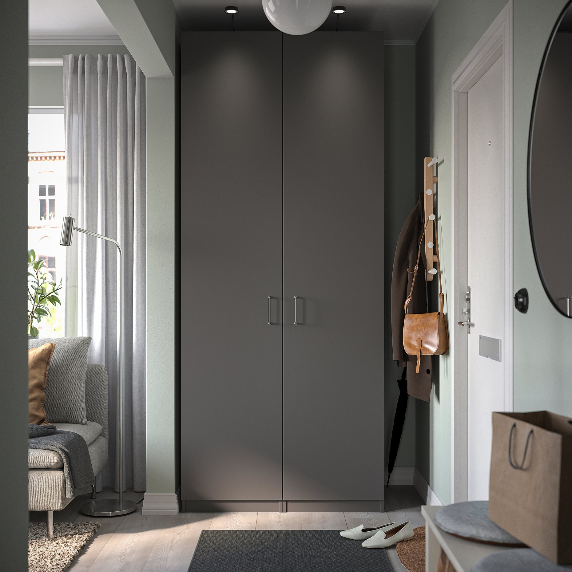 FORSAND, door with hinges, 50x229 cm, 894.362.54