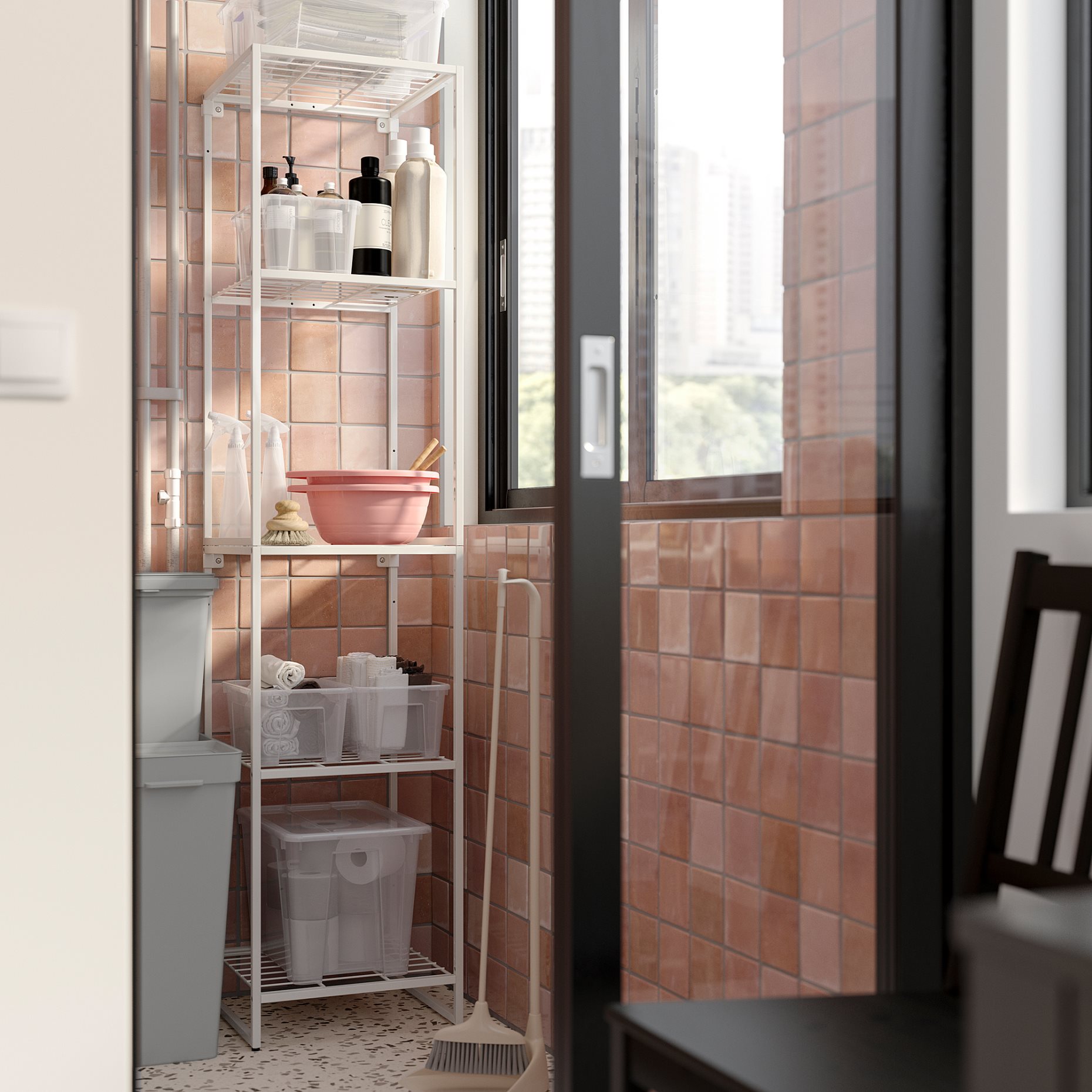 JOSTEIN, ραφιέρα/εσωτερικού/εξωτερικού χώρου/σύρμα, 41x40x180 cm, 894.371.97