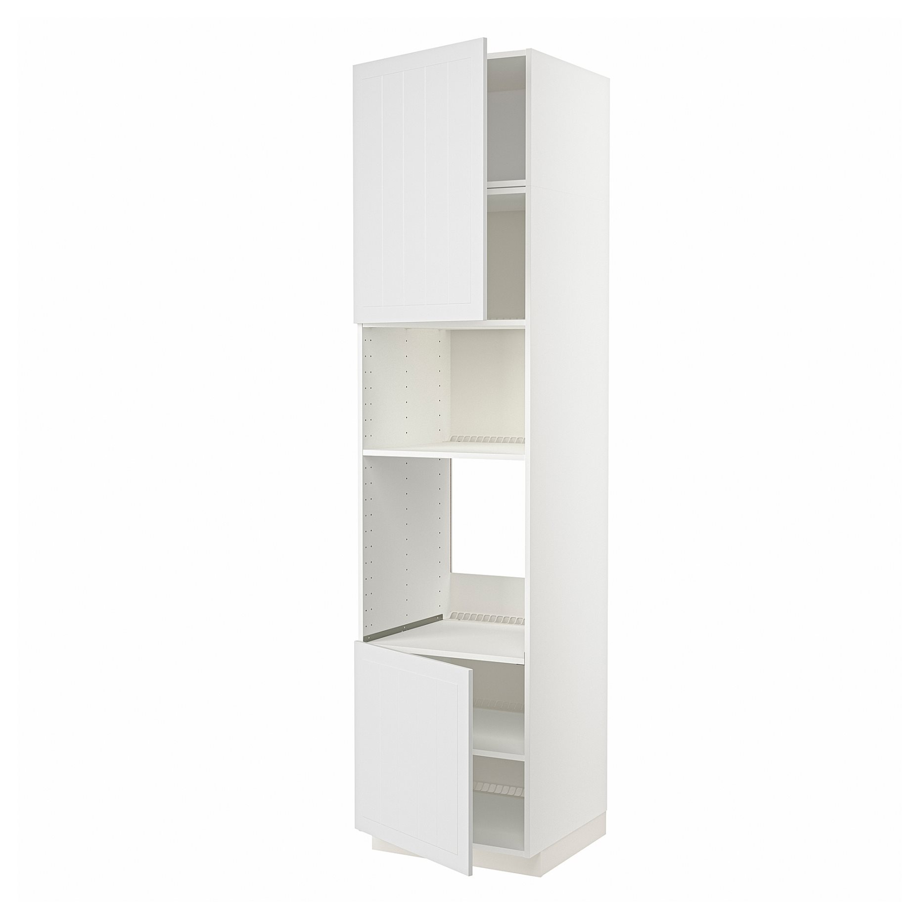 METOD, high cabinet for oven/microwave with 2 doors/shelves, 60x60x240 cm, 894.603.19