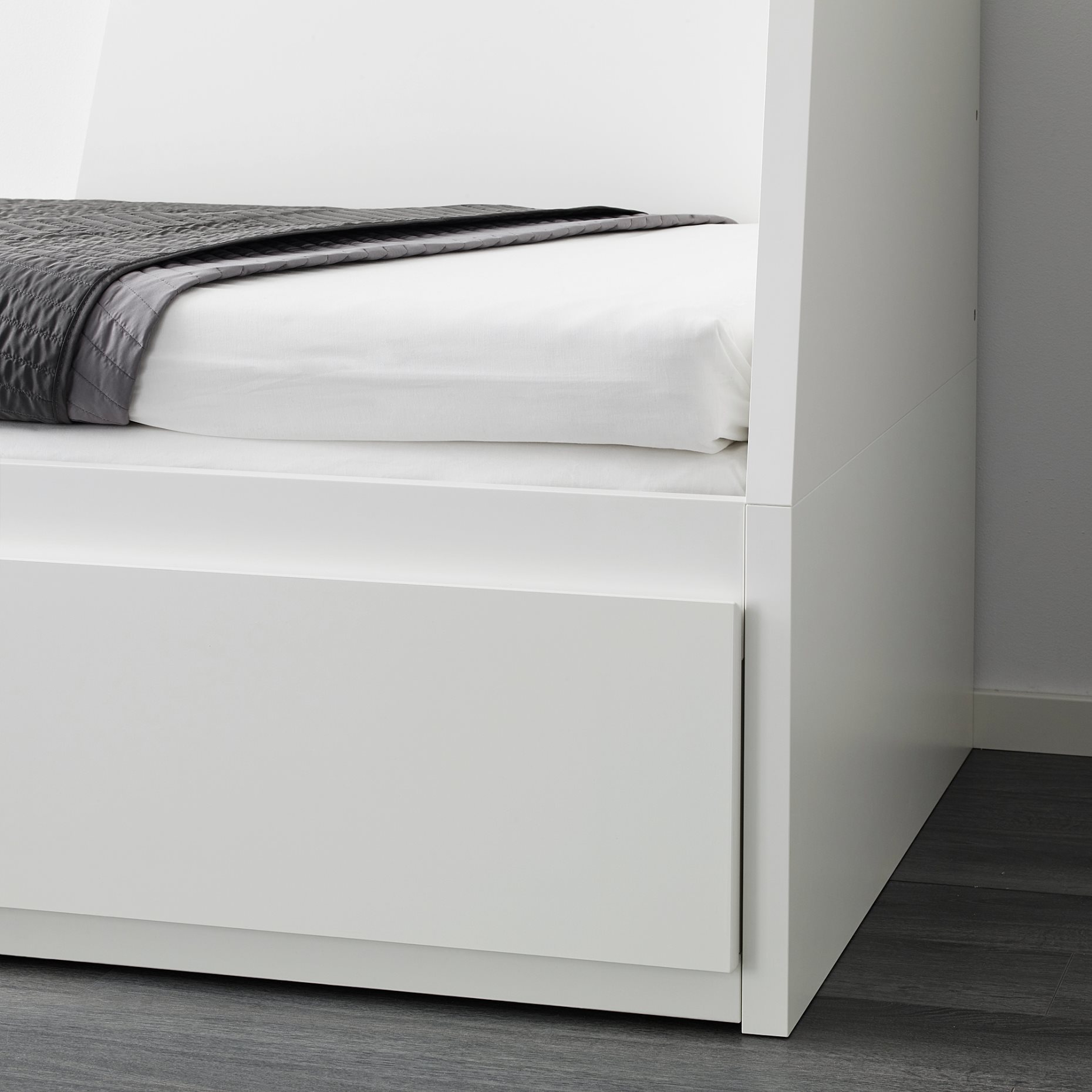 FLEKKE, κρεβάτι επισκέπτη day bed 2 συρτάρια/2 στρώματα, 80x200 cm, 894.959.36