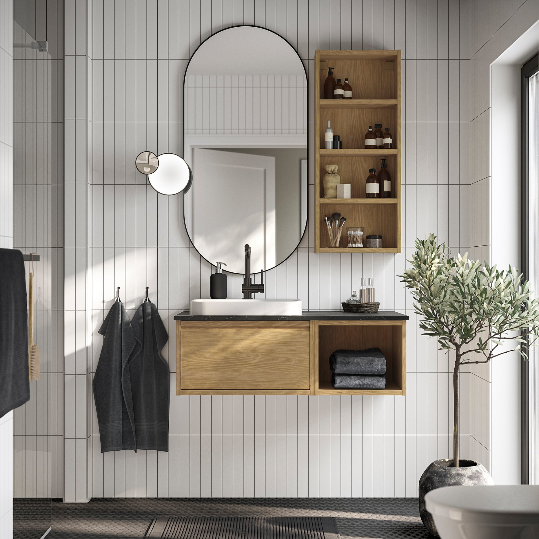 ANGSJON/BACKSJON, wash-stand/wash-basin/tap, 102x49x41 cm, 895.284.56