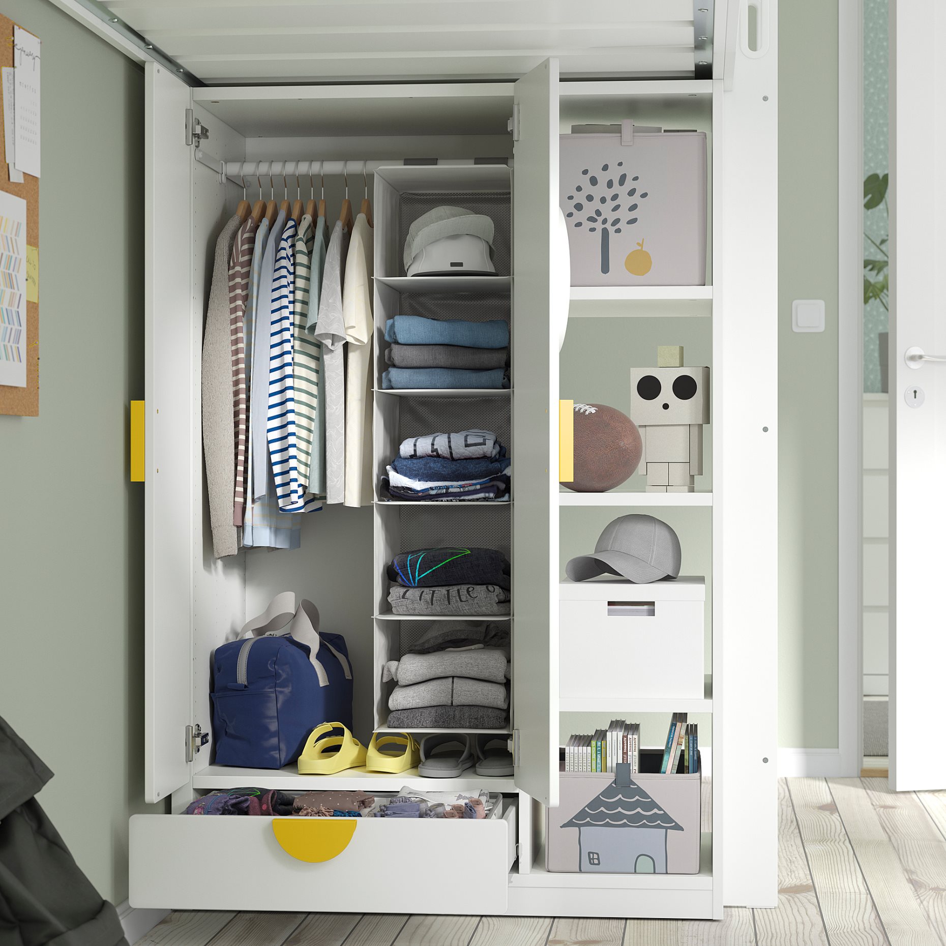 SMÅSTAD, loft bed with desk with 3 drawers, 90x200 cm, 895.420.23