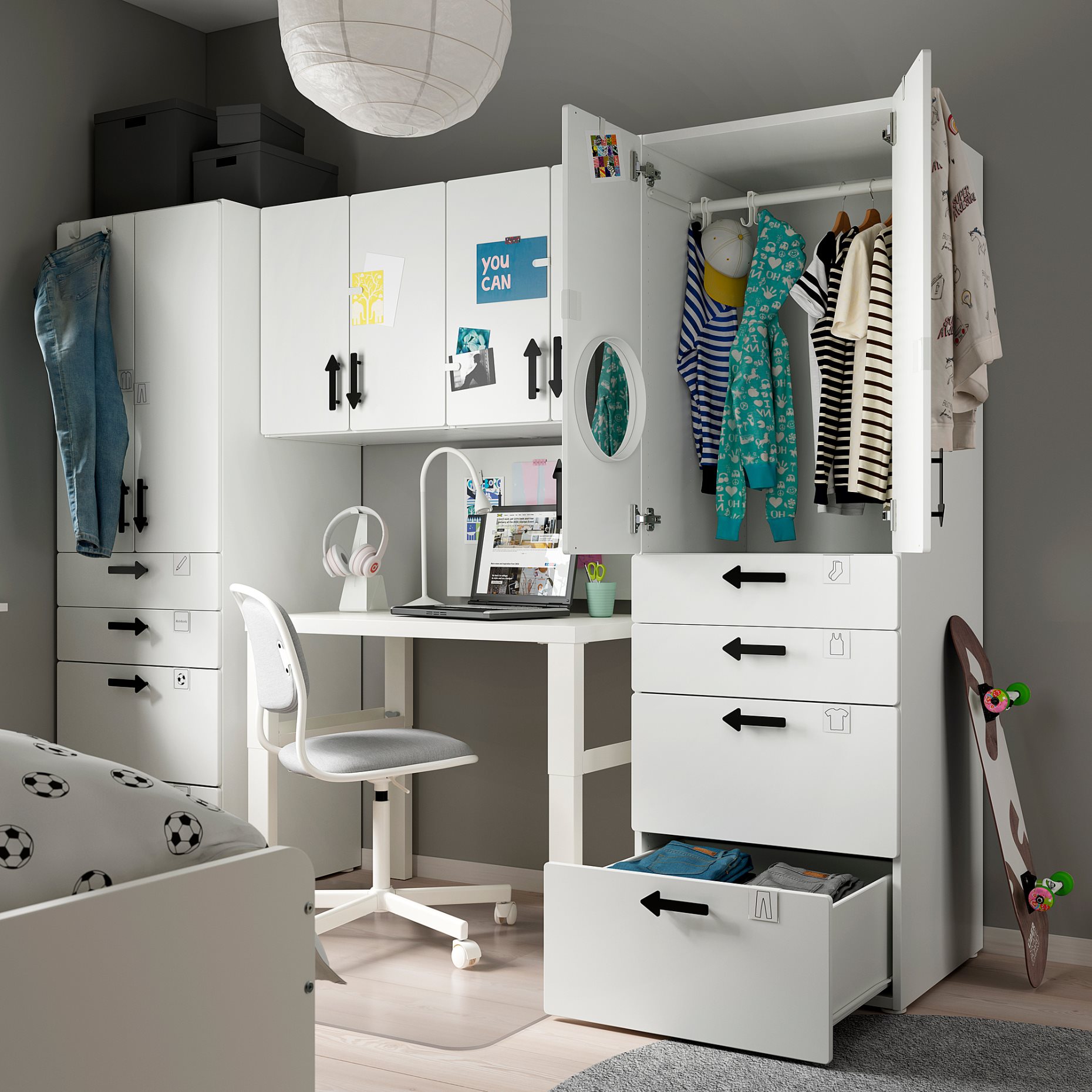 SMASTAD/PLATSA, storage combination, 240x57x181 cm, 895.441.02
