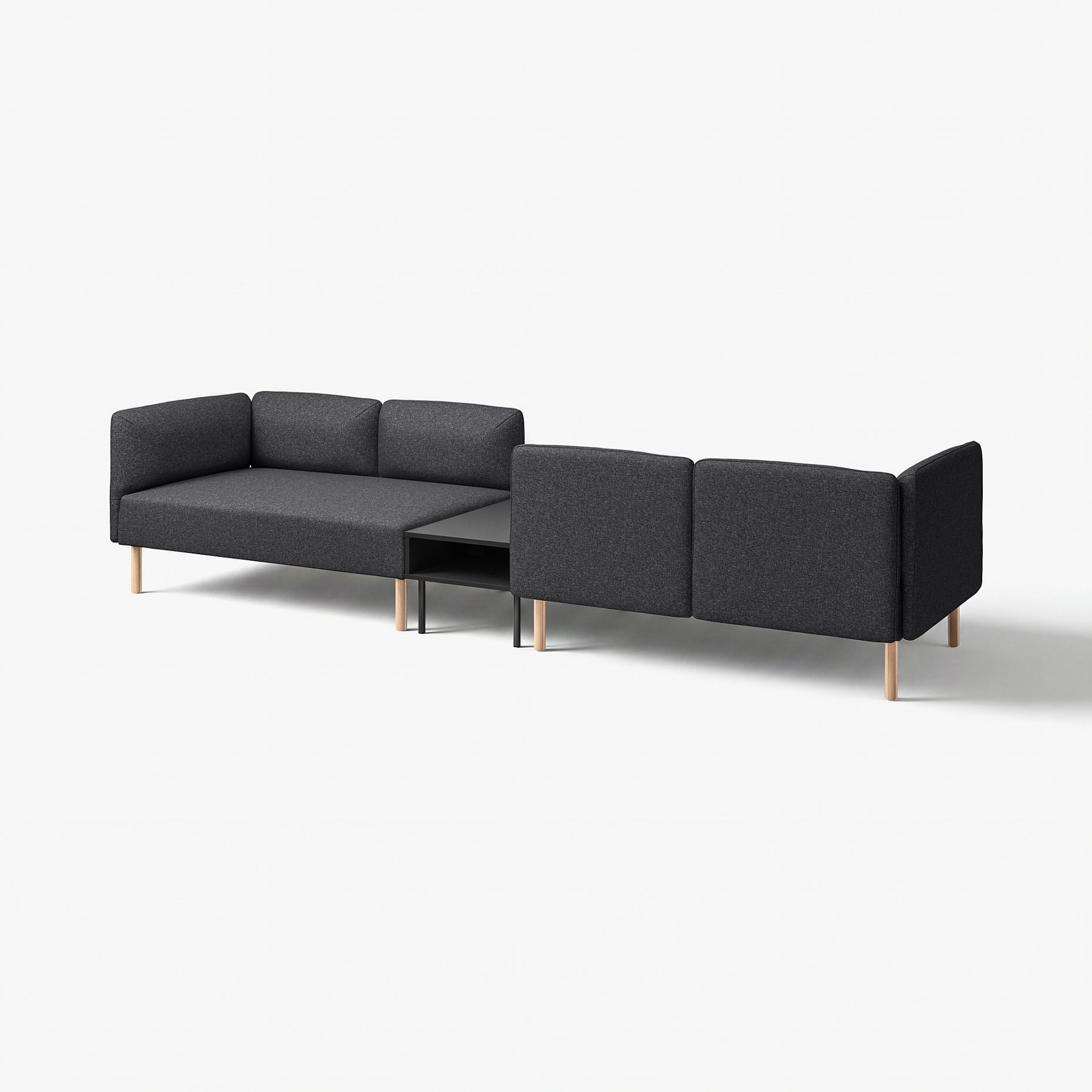 LILLEHEM, 4-seat modular sofa with side table, 895.697.53