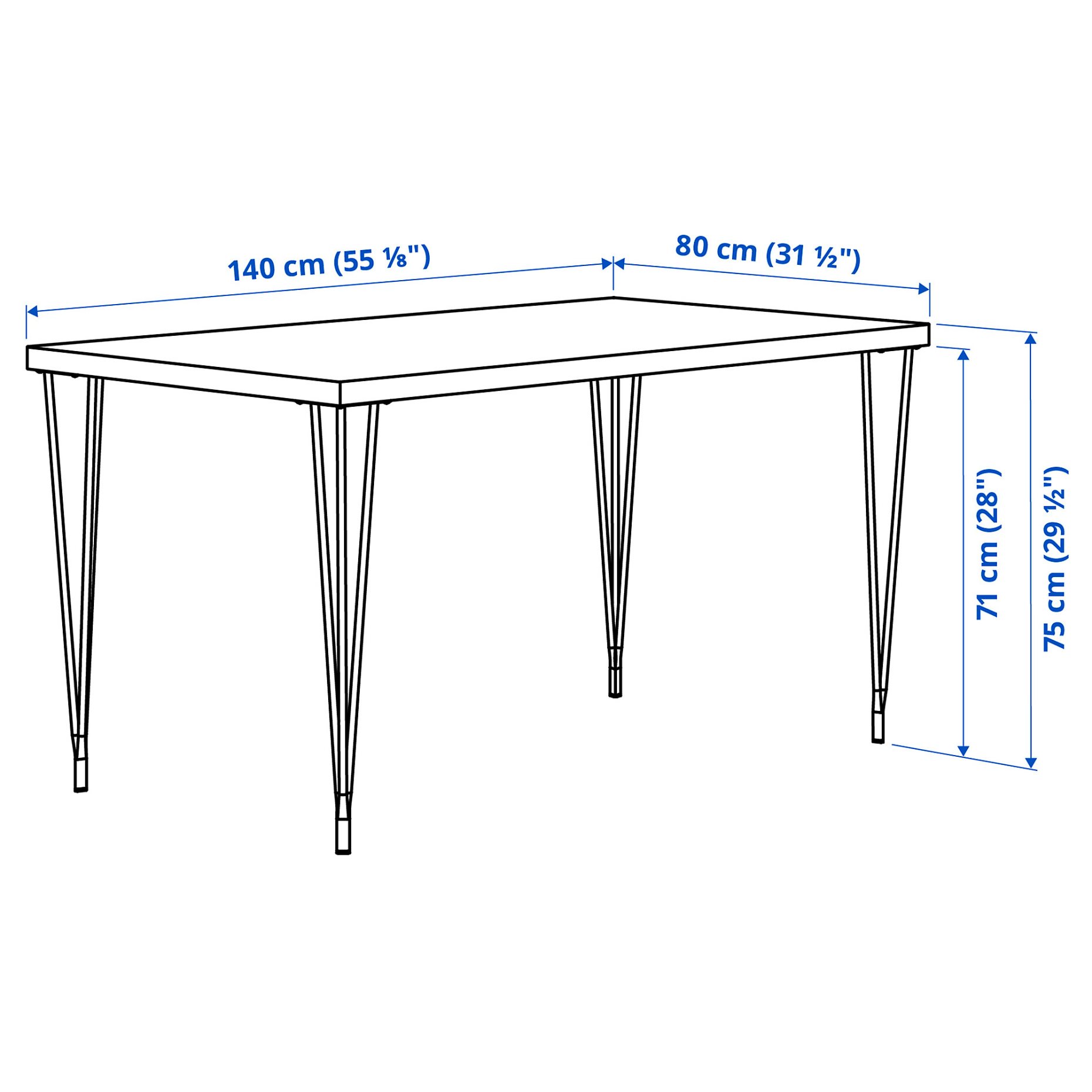 SKÅLSTA, table, 140x80 cm, 896.082.88