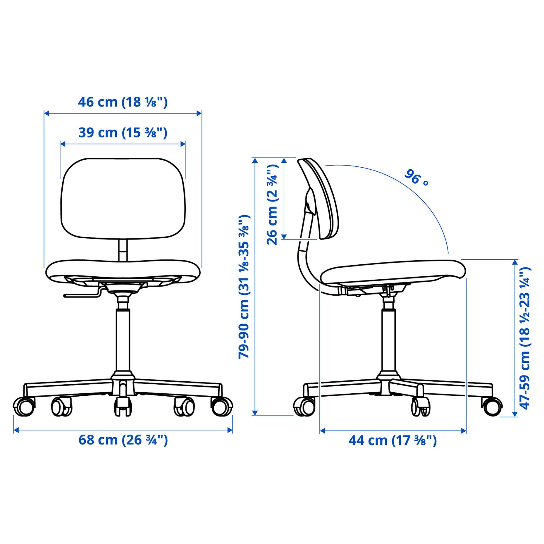 BOLLPOJKE/BLECK, desk and chair, 896.221.33