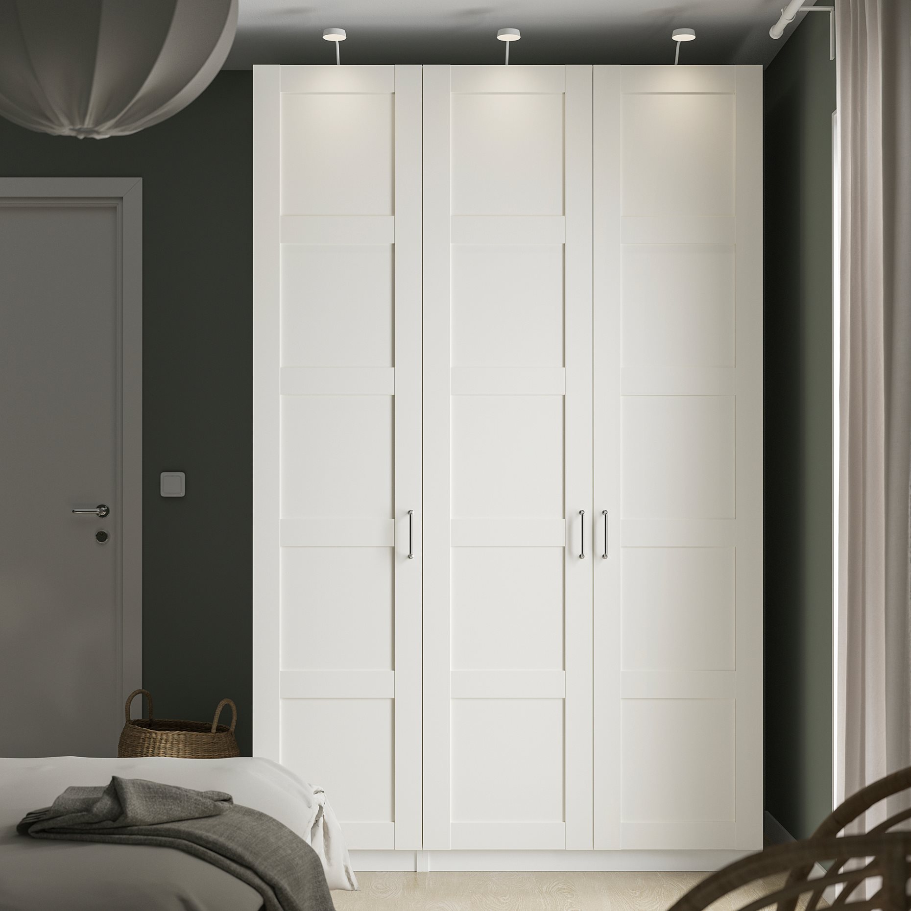 BERGSBO, door with hinges, 50x229 cm, 899.041.80