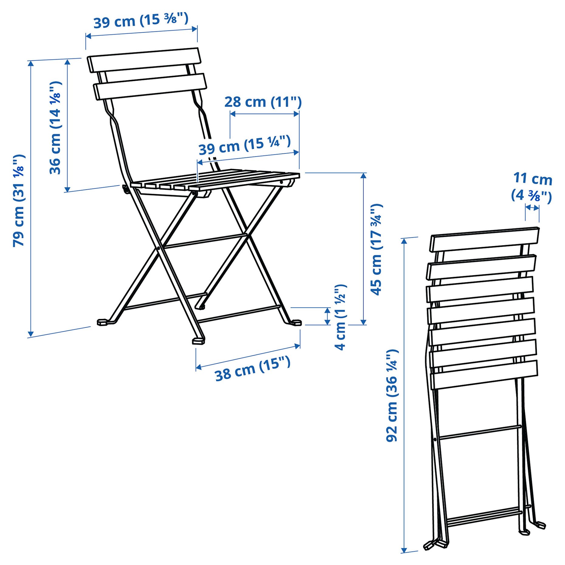 TÄRNÖ, chair outdoor, foldable, 900.954.28