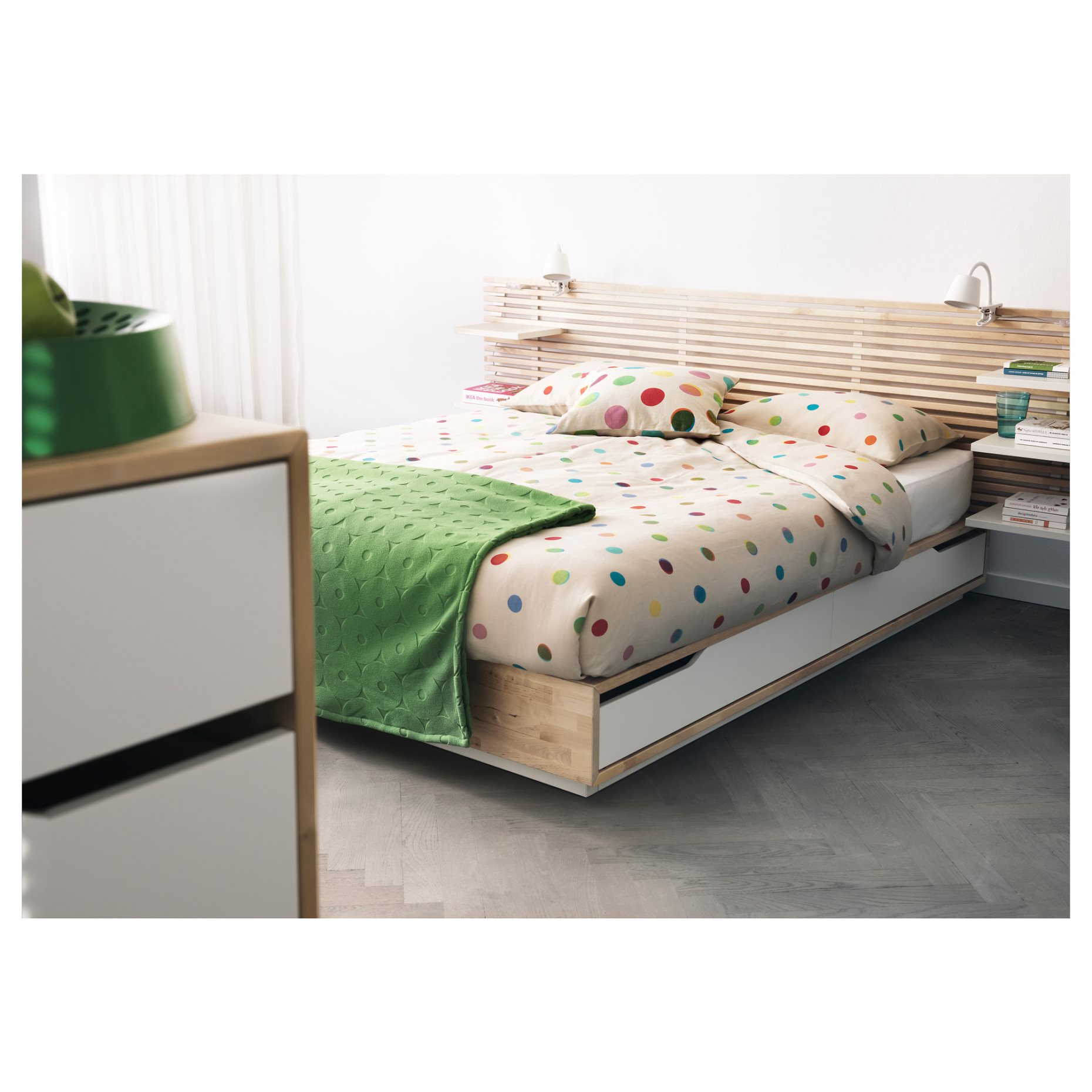 MANDAL, bed with storage, 160x200 cm, 902.804.83