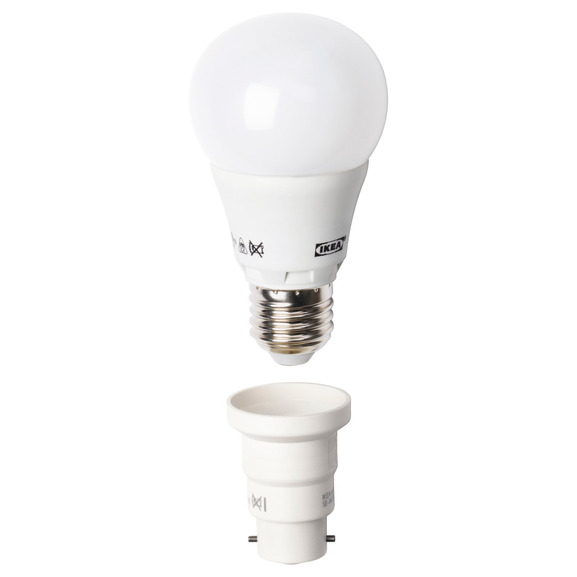 KOPPLA, B22 to E27 bulb converter, 2 pack, 902.956.15