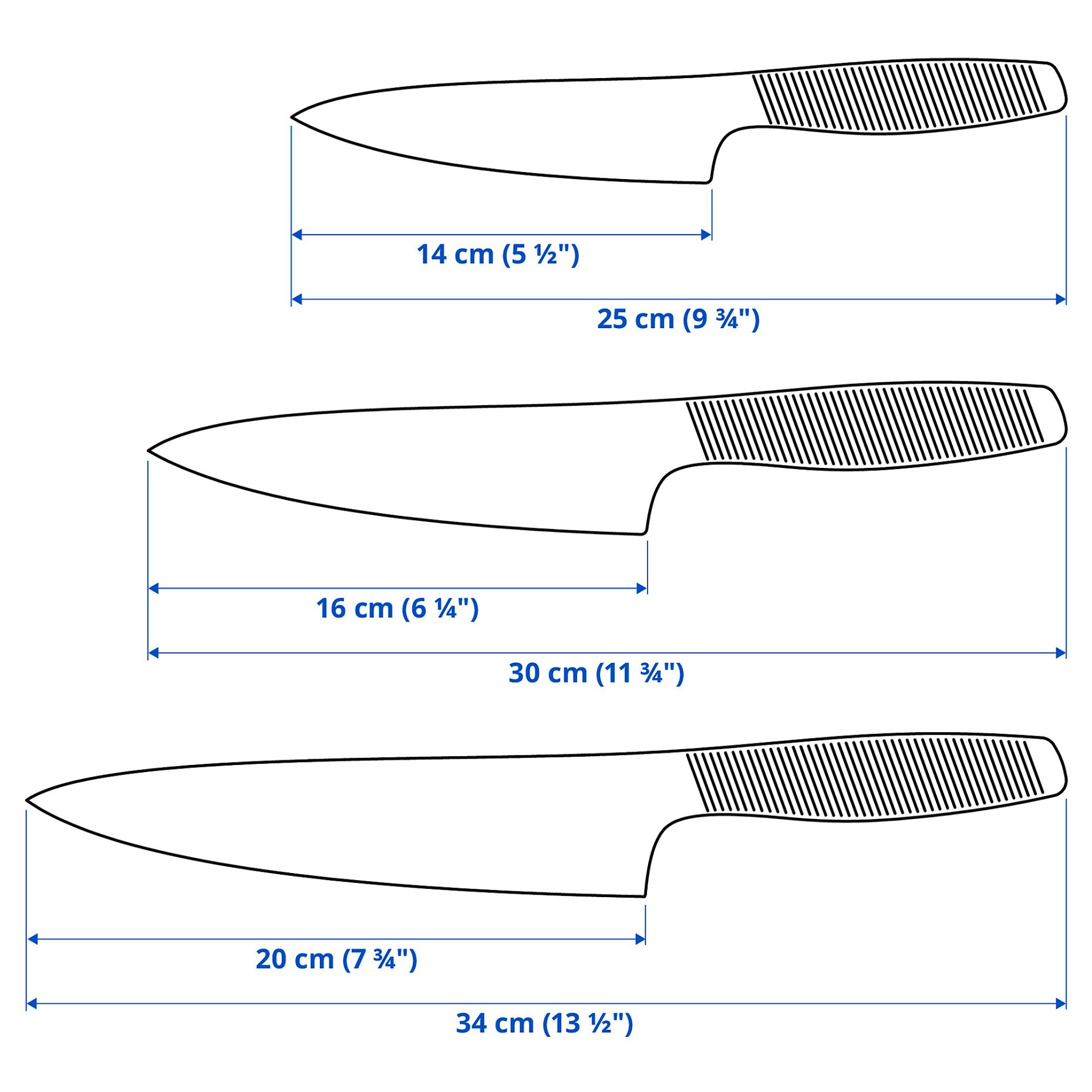 IKEA 365+, μαχαίρια, σετ 3 τεμ., 903.411.70