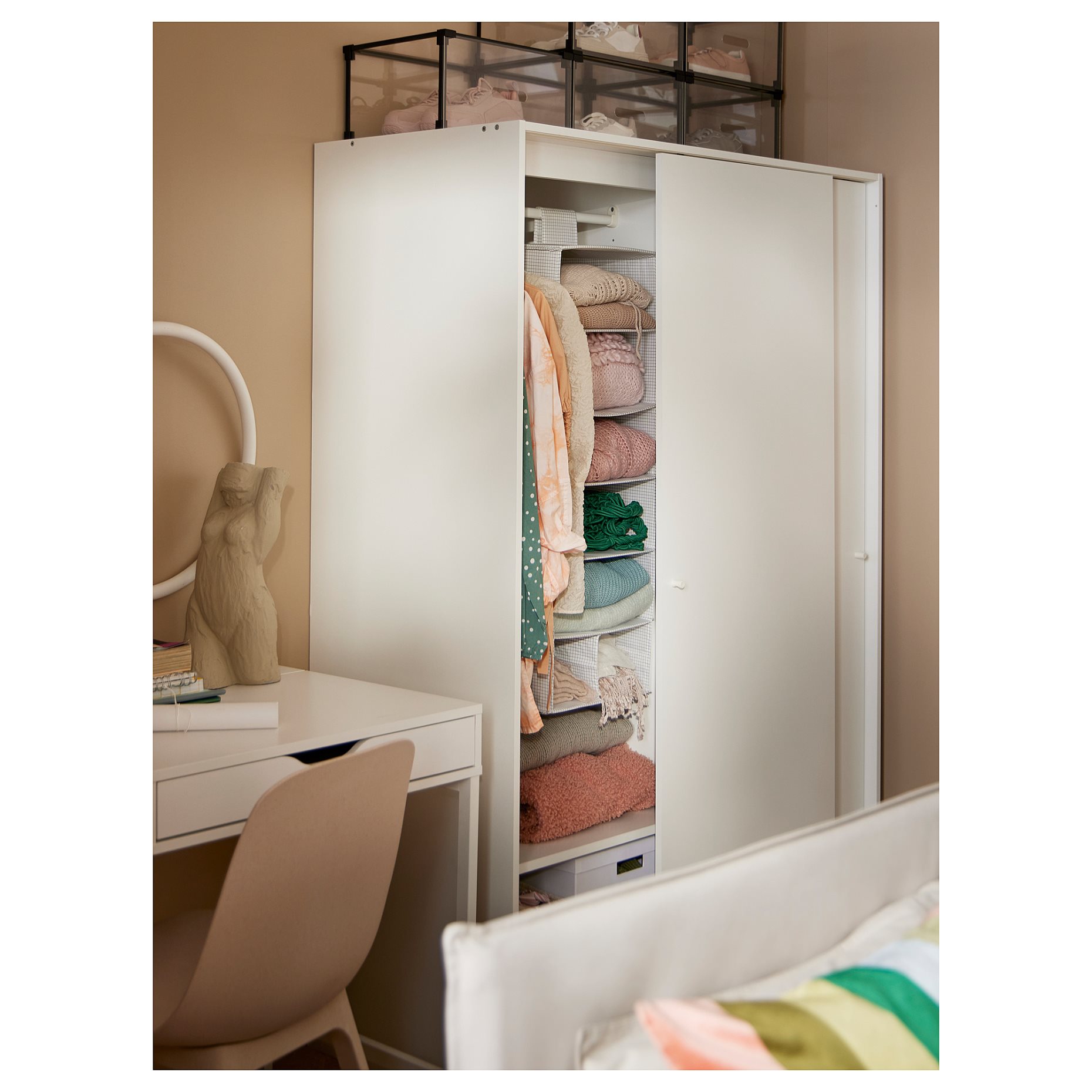KLEPPSTAD, wardrobe with sliding doors, 117x176 cm, 904.372.38
