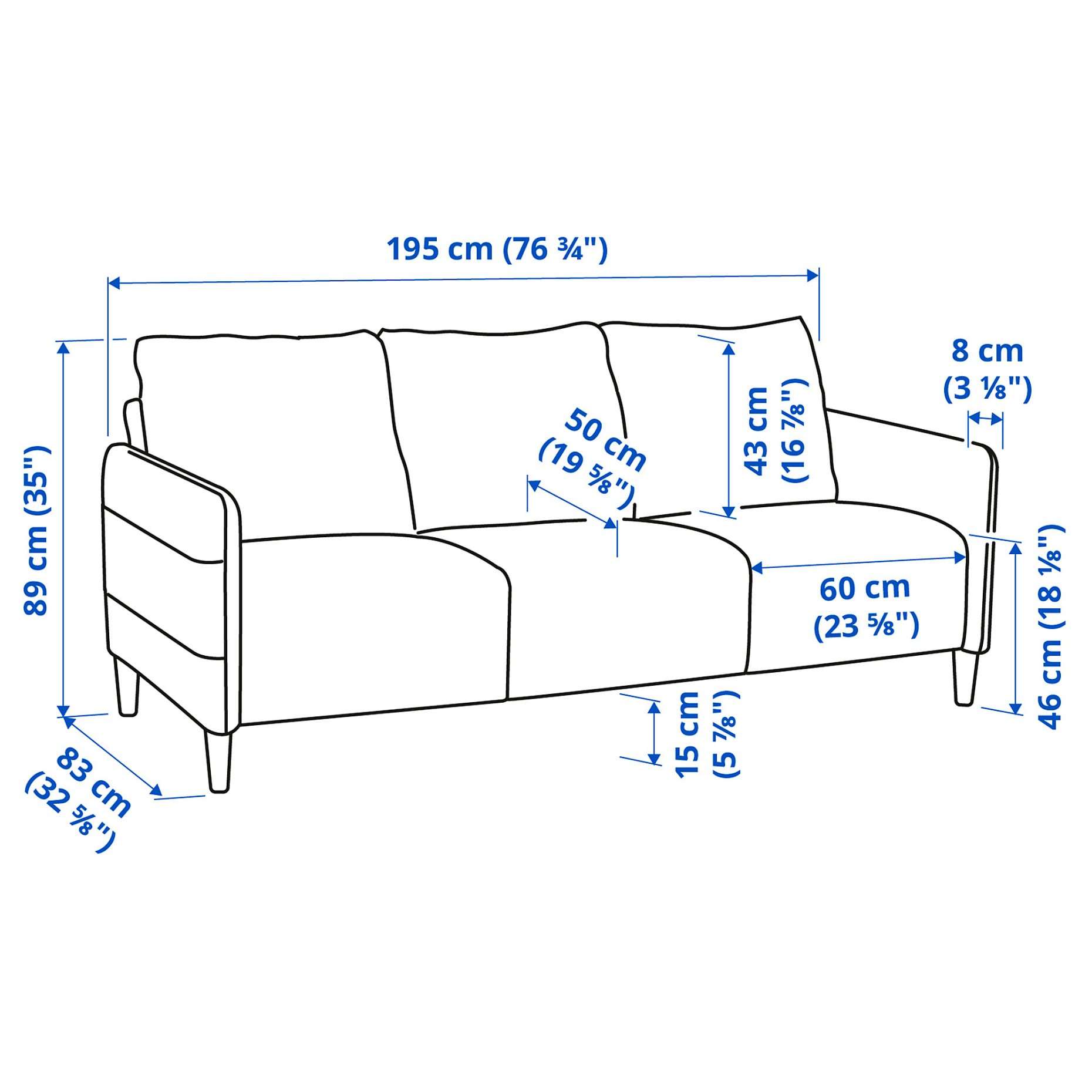 ANGERSBY, 3-seat sofa, 904.990.66