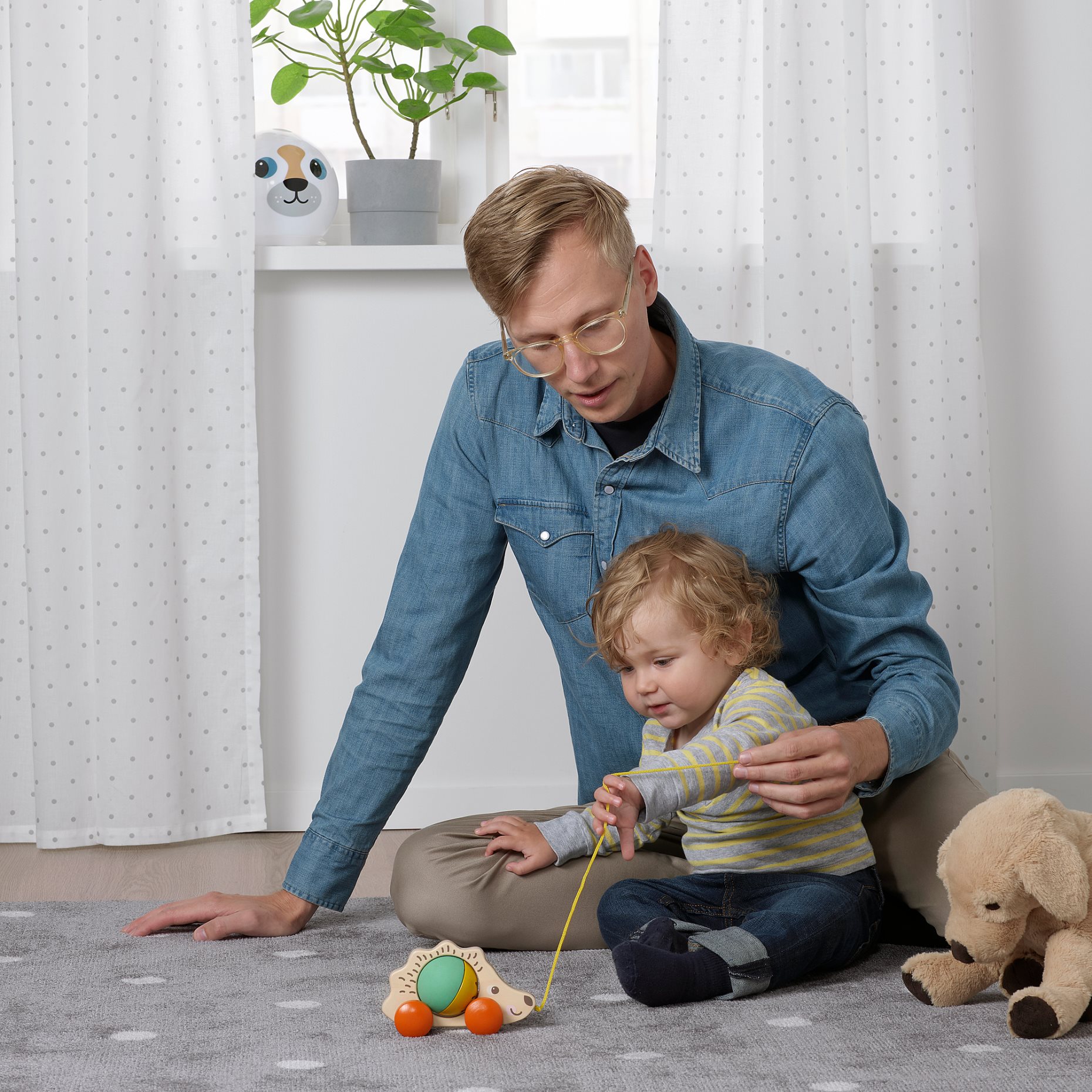 UPPSTÅ, pull toy/hedgehog, 905.046.66