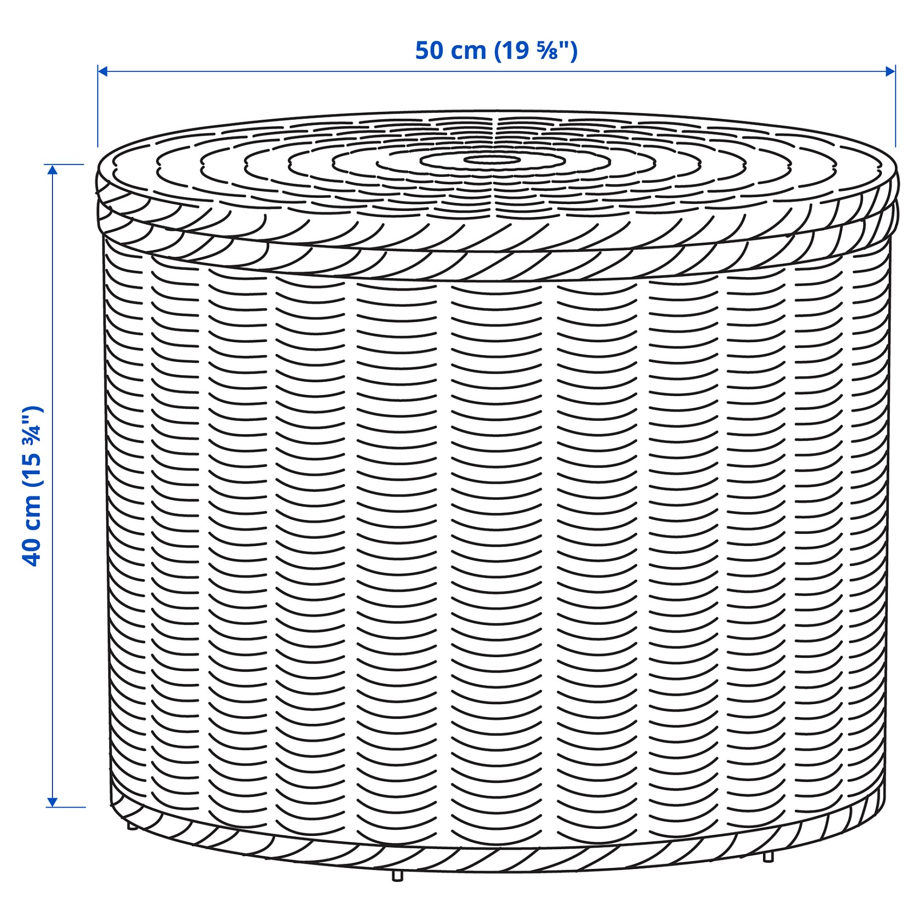 TOLKNING, pouffe with storage/handmade, 905.126.66