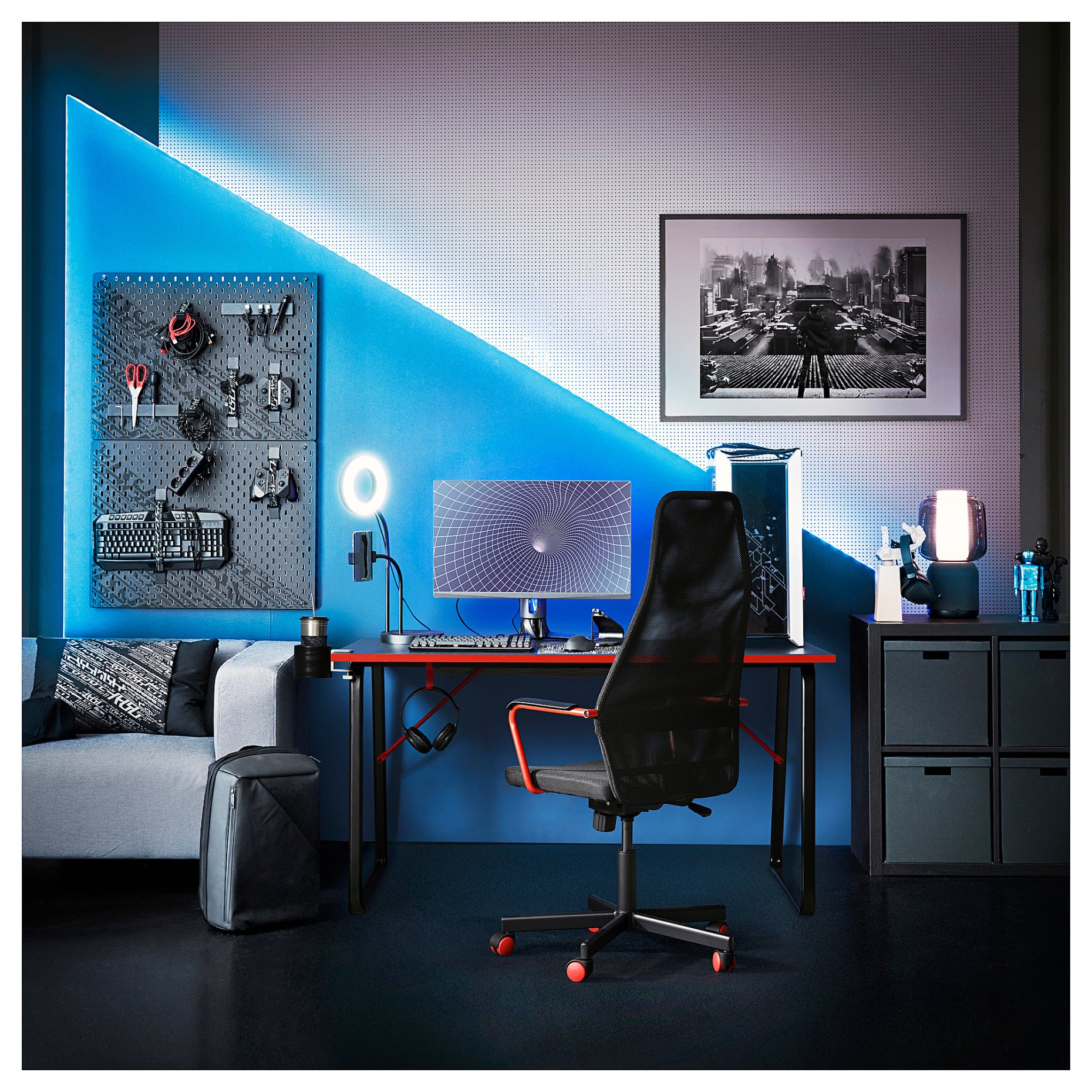 HUVUDSPELARE, γραφείο gaming, 140x80 cm, 905.391.66