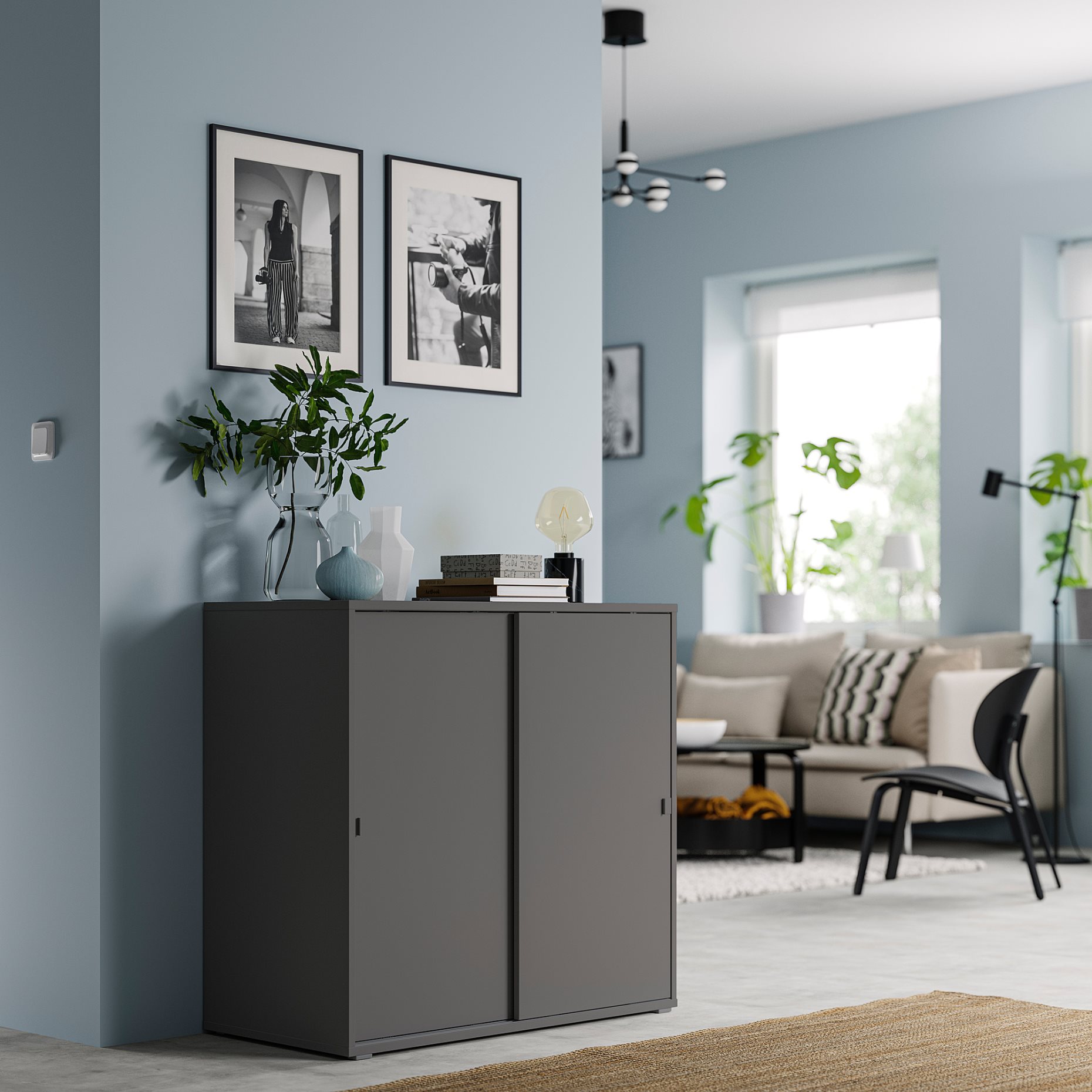 VIHALS, cabinet with sliding doors, 95x47x90 cm, 905.428.90
