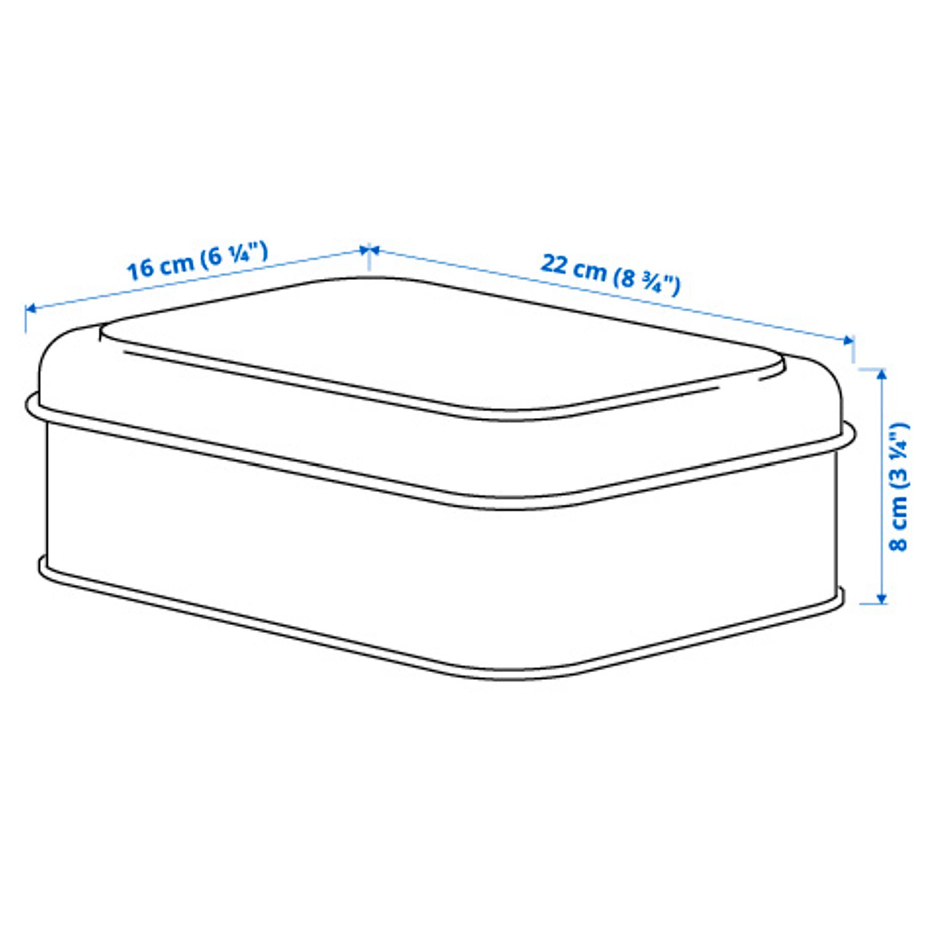 PLOGFÅRA, storage box with lid, 22x16x8 cm, 905.432.10