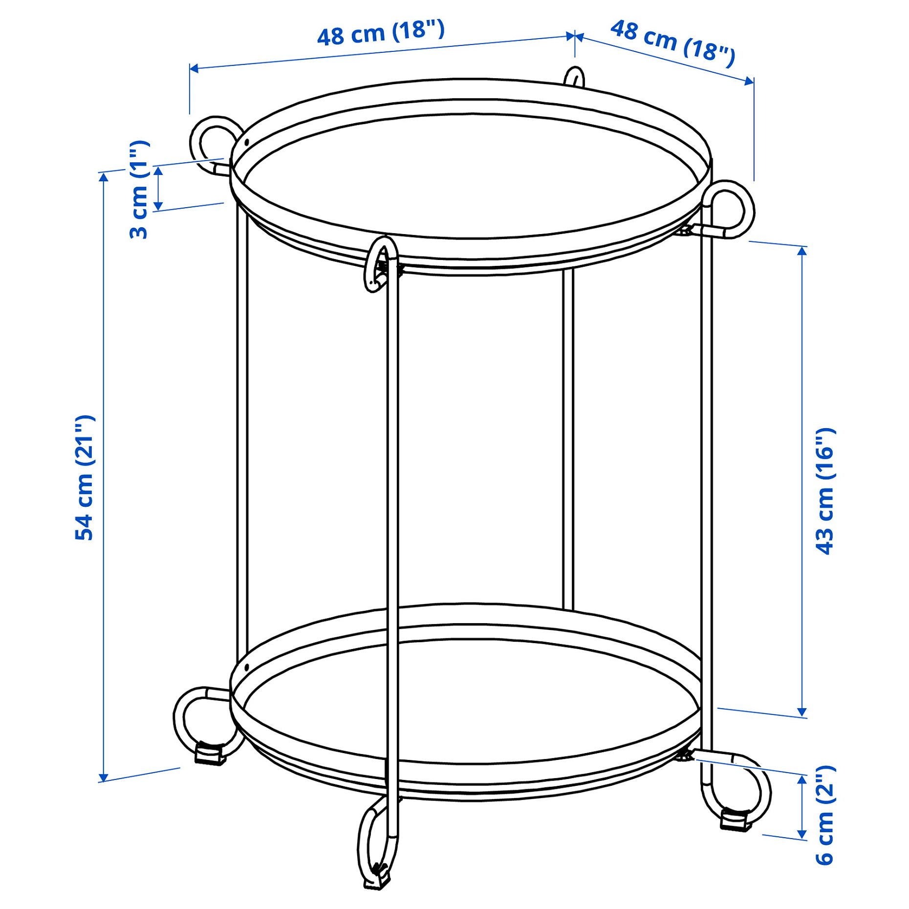 LIVELYCKE, τραπέζι-δίσκος, 50 cm, 905.640.09