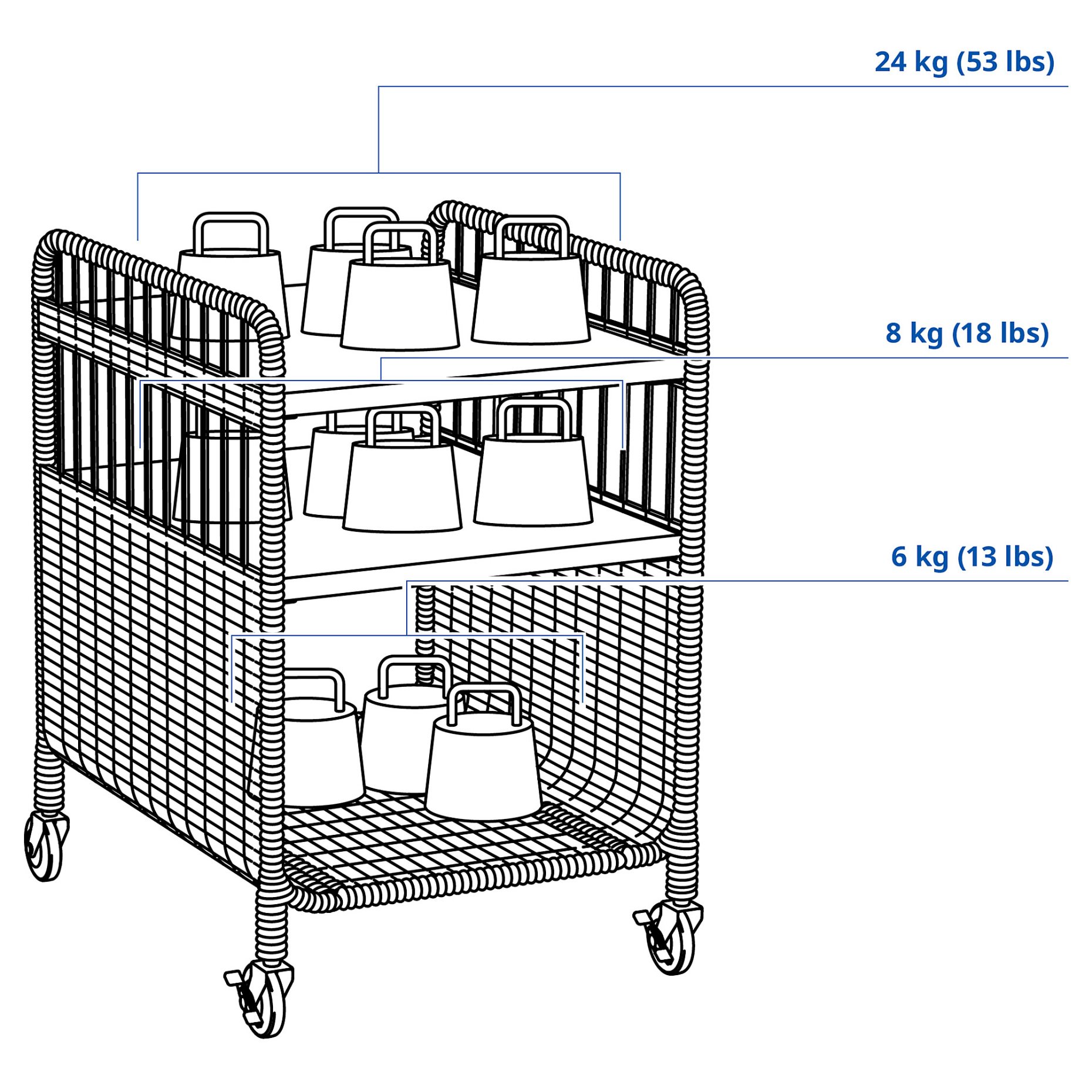 FRYKSAS, storage unit on castors, 37x53 cm, 905.741.74
