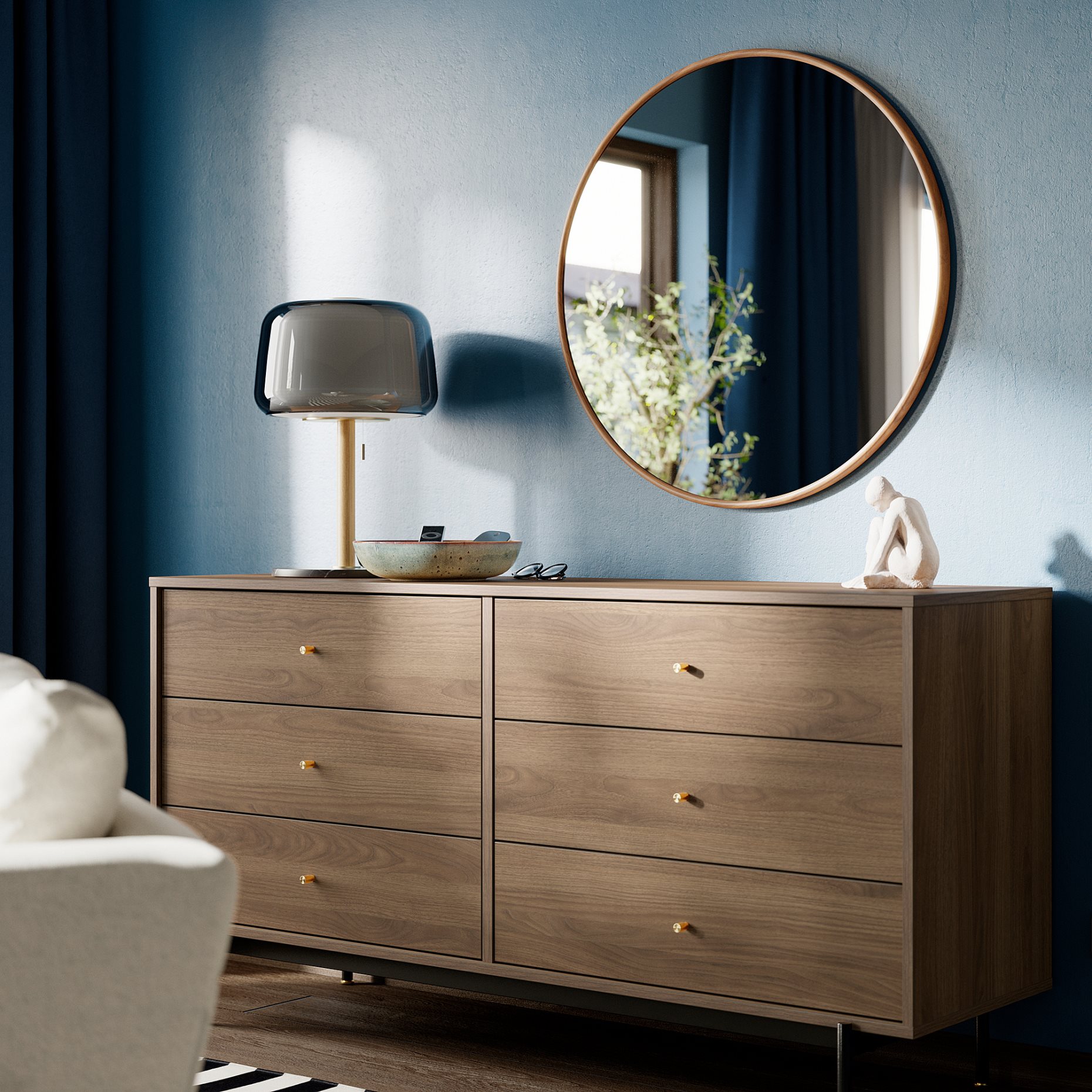 RÅDMANSÖ, chest of 6 drawers, 159x48x81 cm, 905.936.05