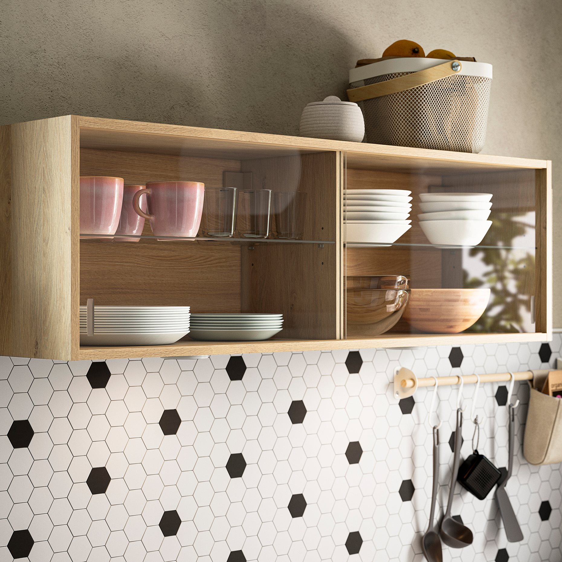 KNOXHULT, wall cabinet with sliding doors, 120x29x37.5 cm, 906.210.81