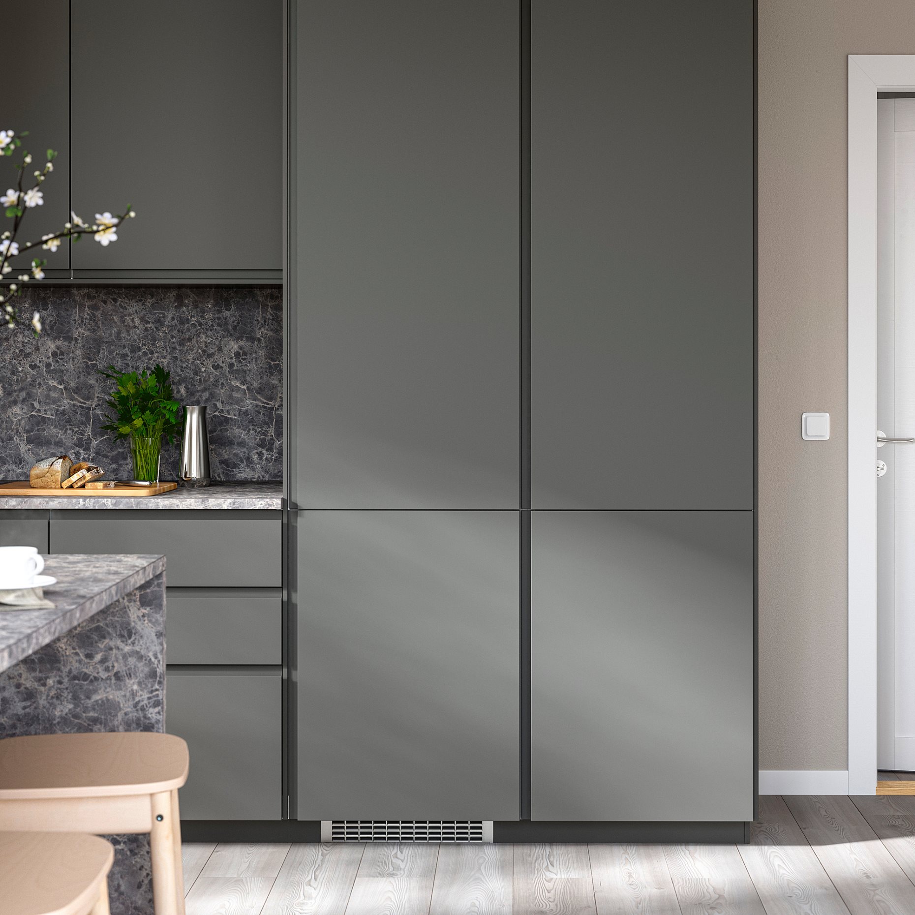 VOXTORP, door with vertical handle, 60x80 cm, 906.490.18