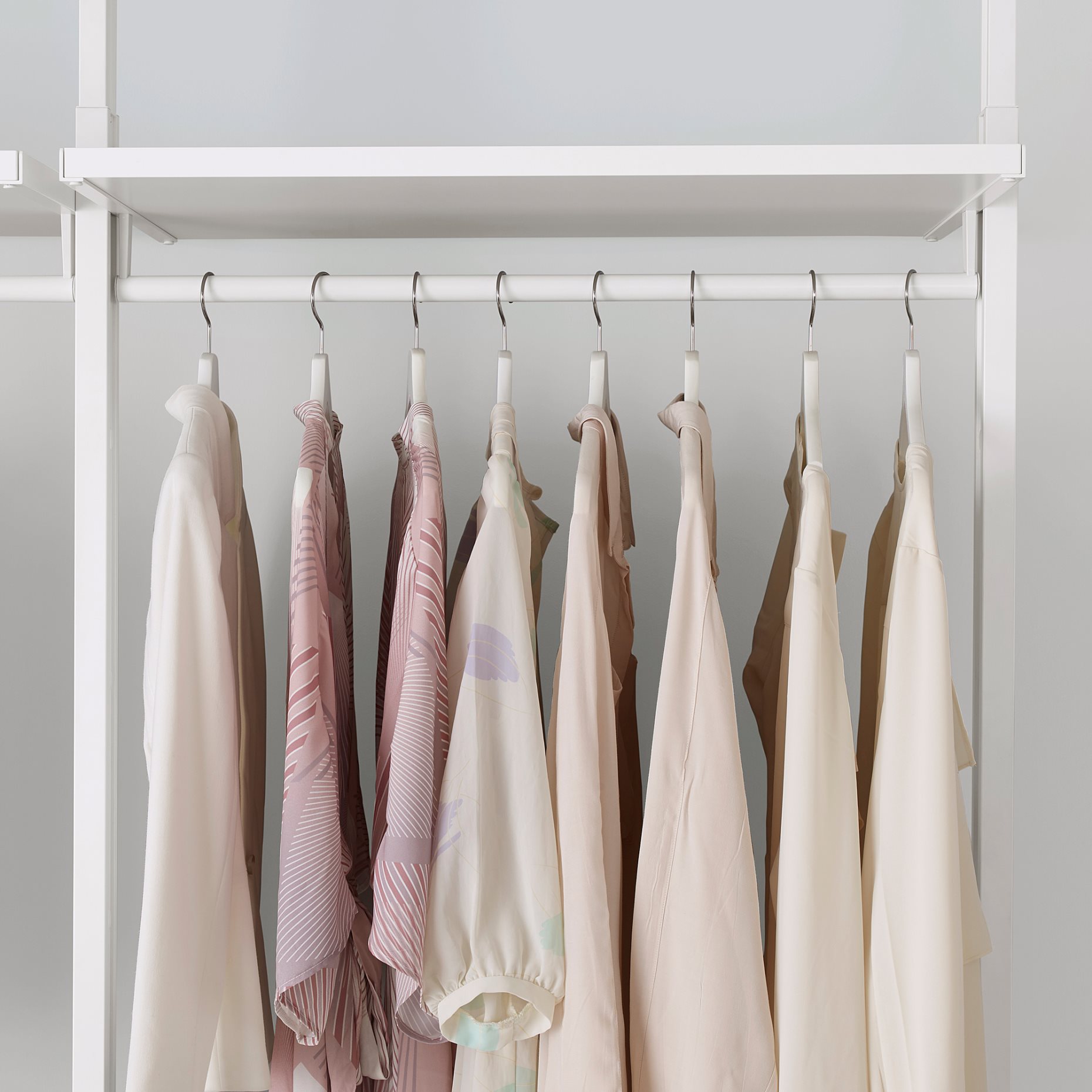 ELVARLI, wardrobe combination, 258x51x222-350 cm, 991.573.70