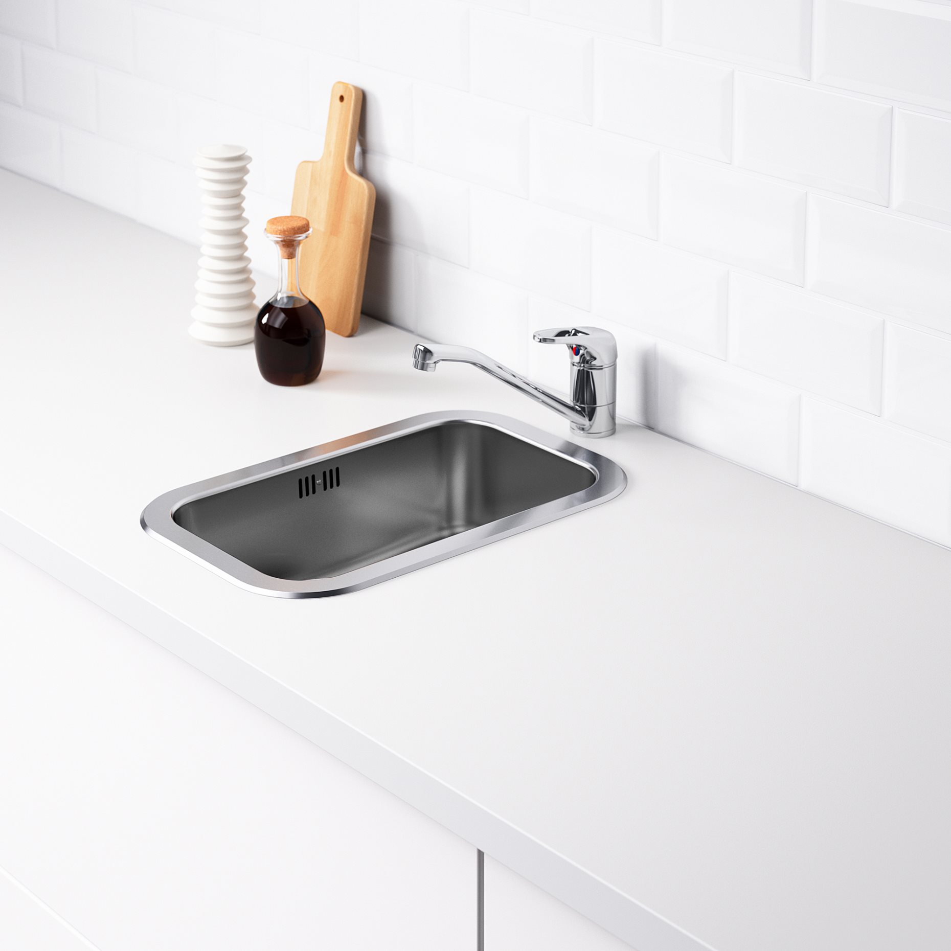 BOHOLMEN, inset sink 1 bowl, 47x30 cm, 991.575.01