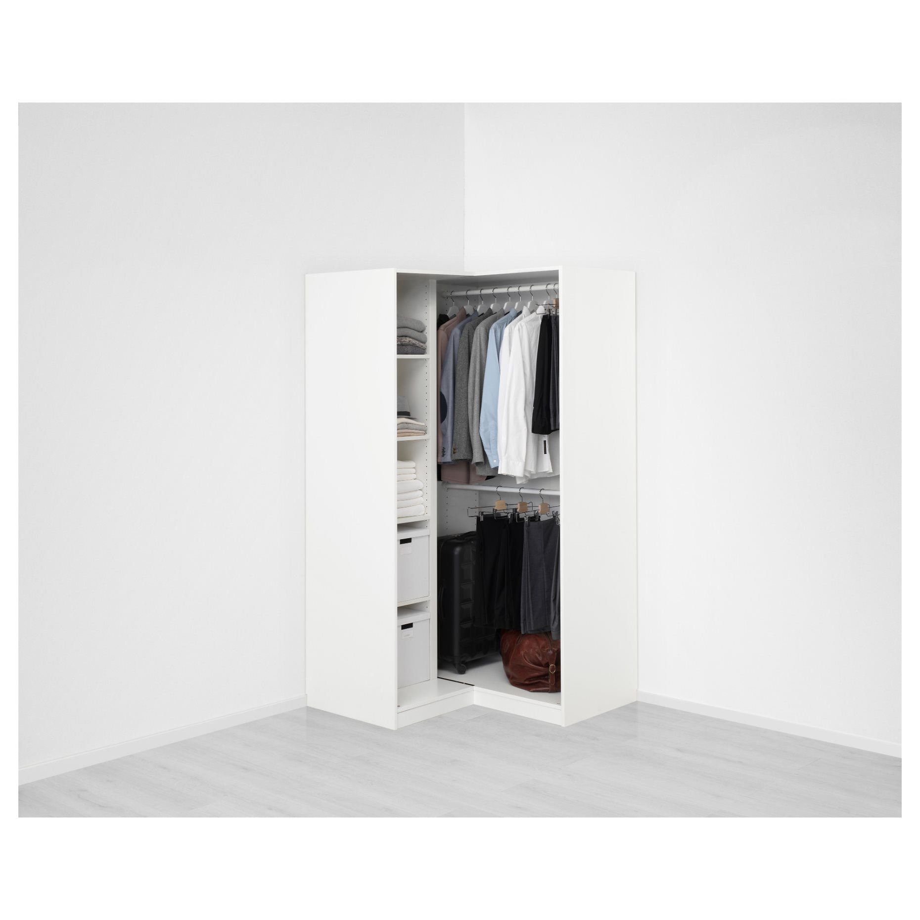 PAX, corner wardrobe, 111/111X201 cm, 992.185.09