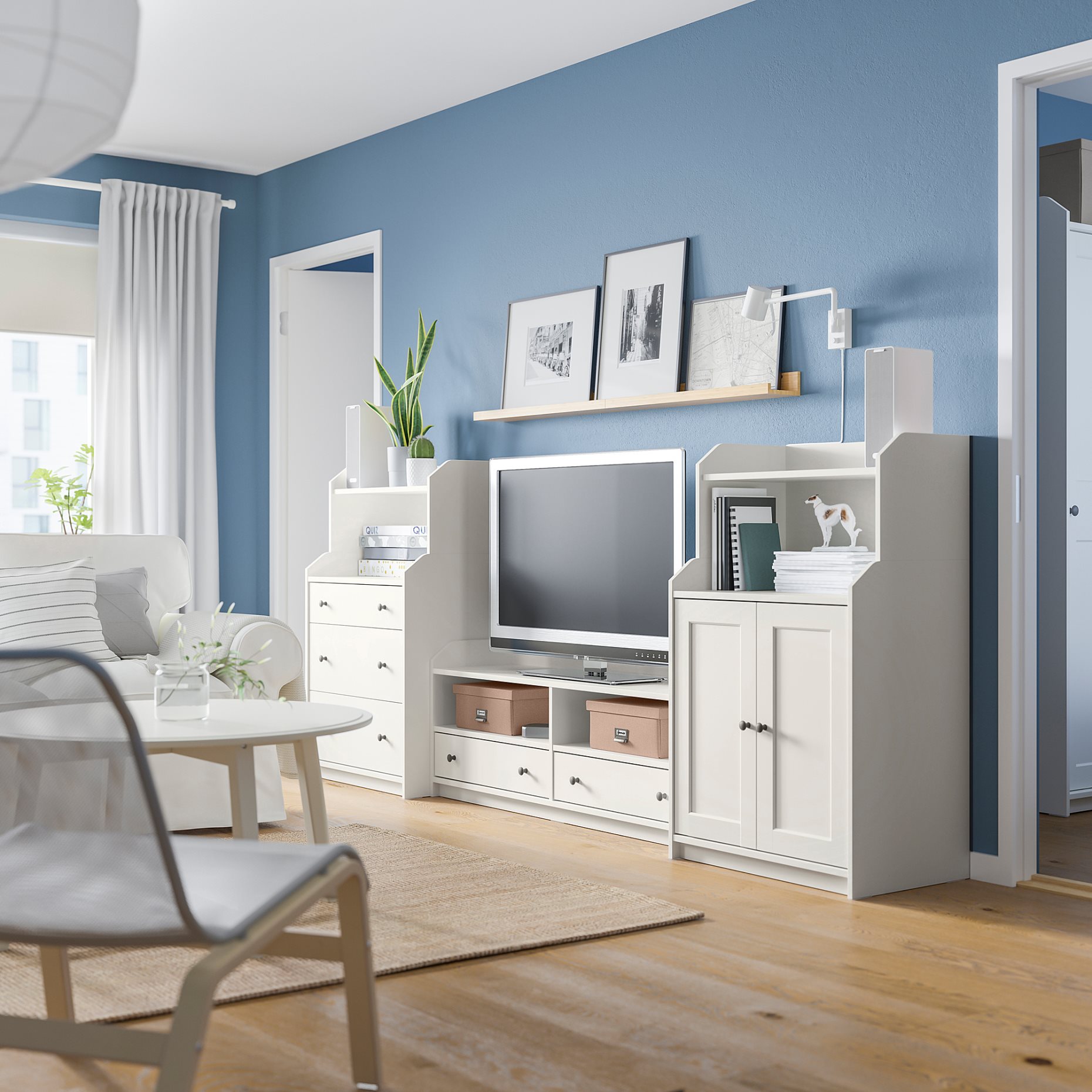 HAUGA, TV/storage combination, 993.884.36