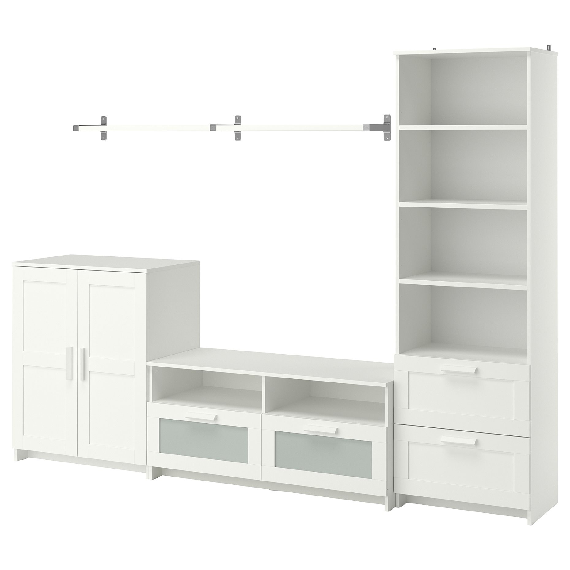 BRIMNES/BERGSHULT, TV storage combination, 258x41x190 cm, 993.986.71