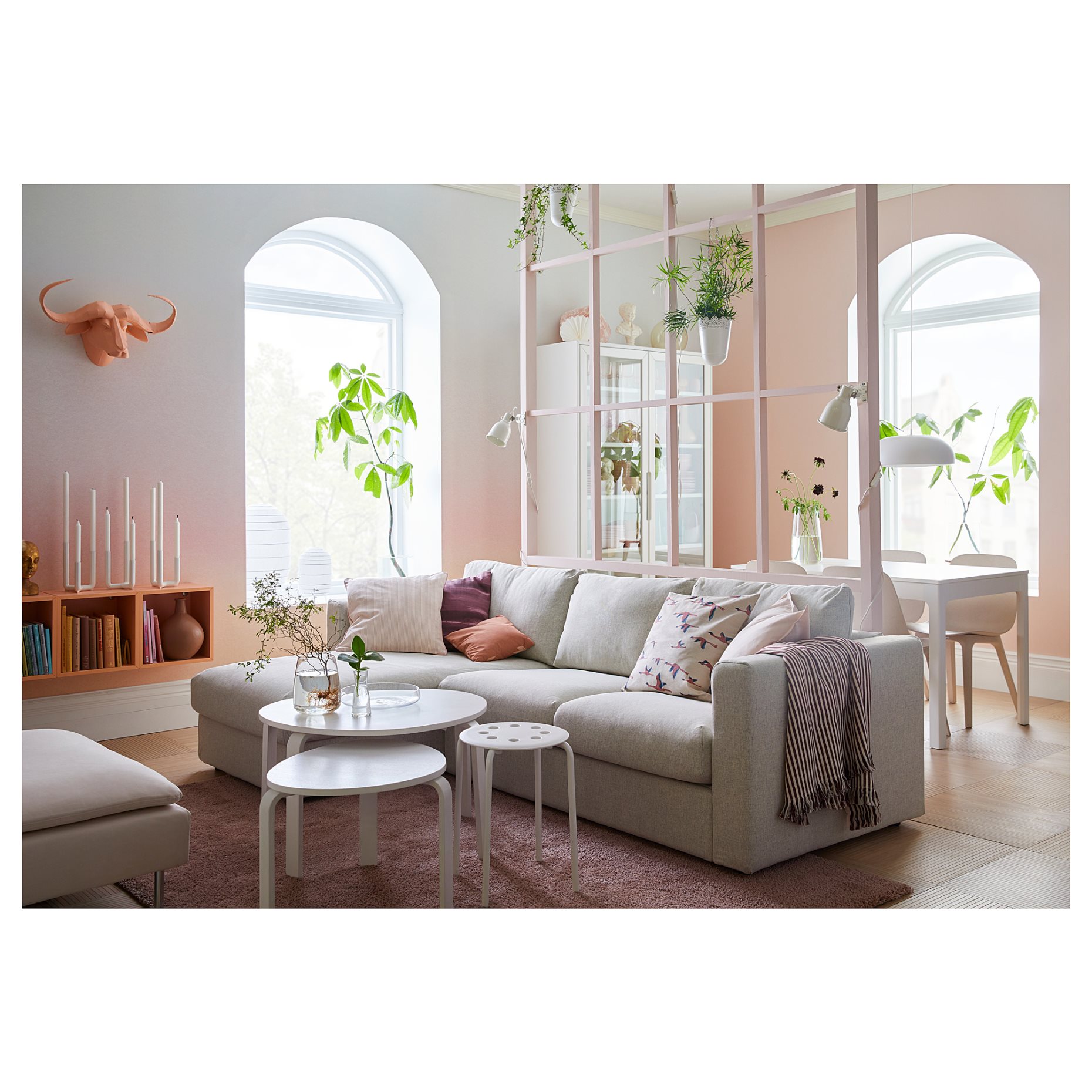VIMLE, 3-seat sofa with chaise longue, 993.991.09