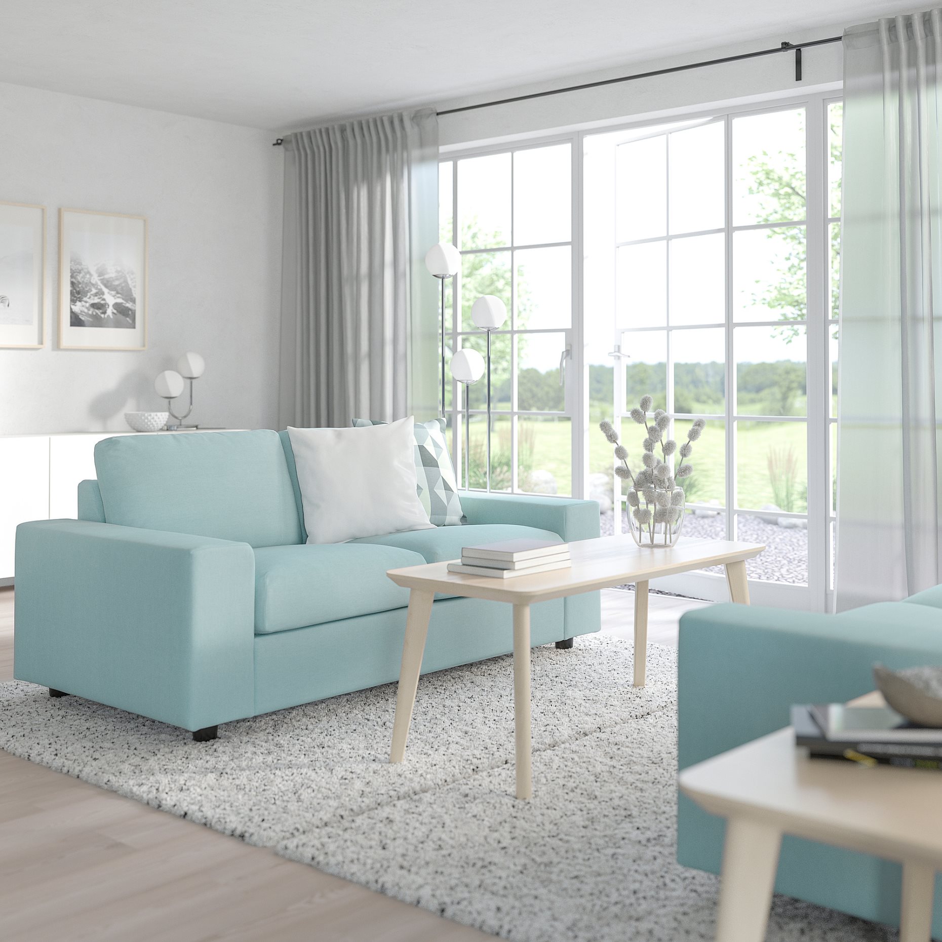 VIMLE, 2-seat sofa with wide armrests, 994.005.51