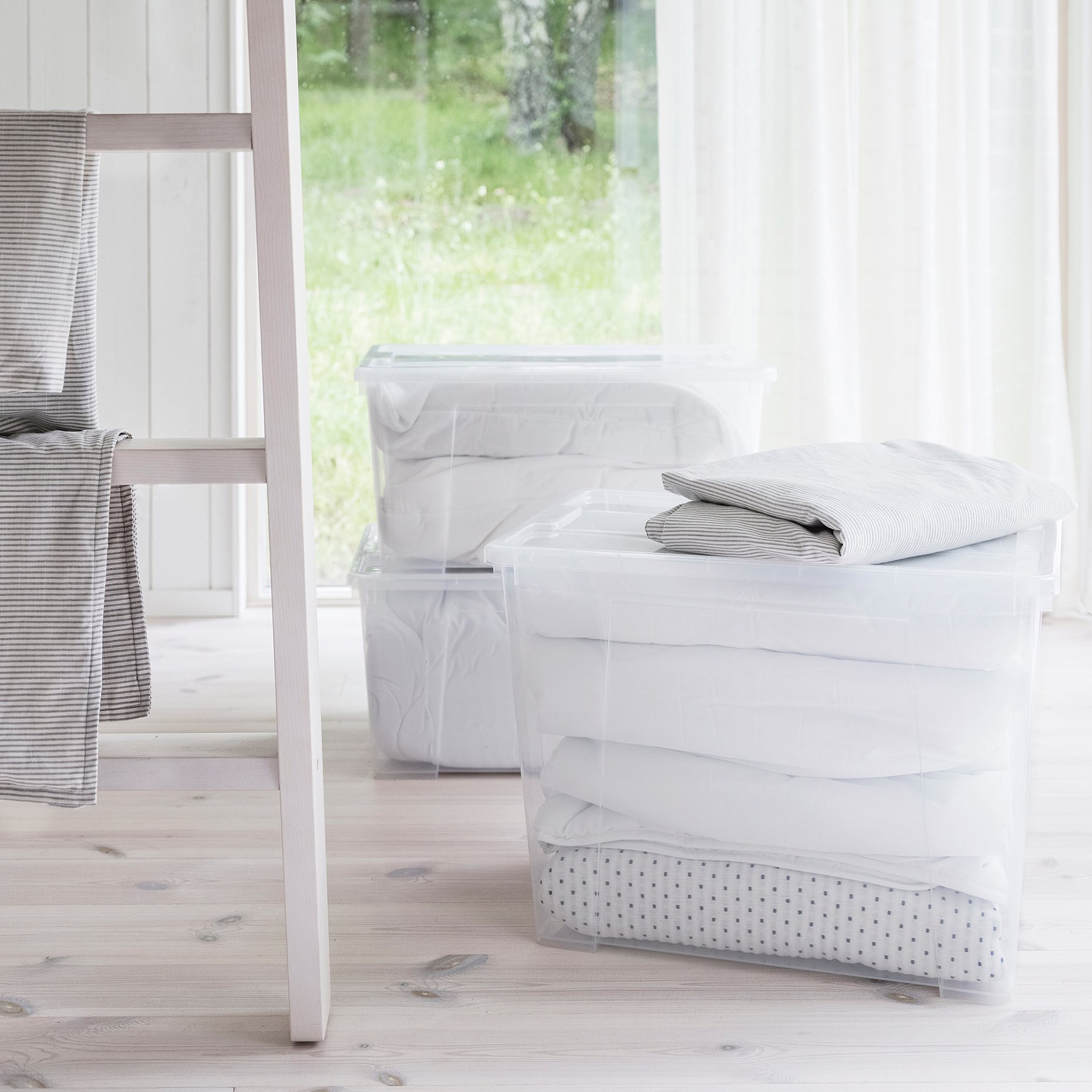 SAMLA, κουτί με καπάκι, 57x39x42 cm/65 l, 994.407.74