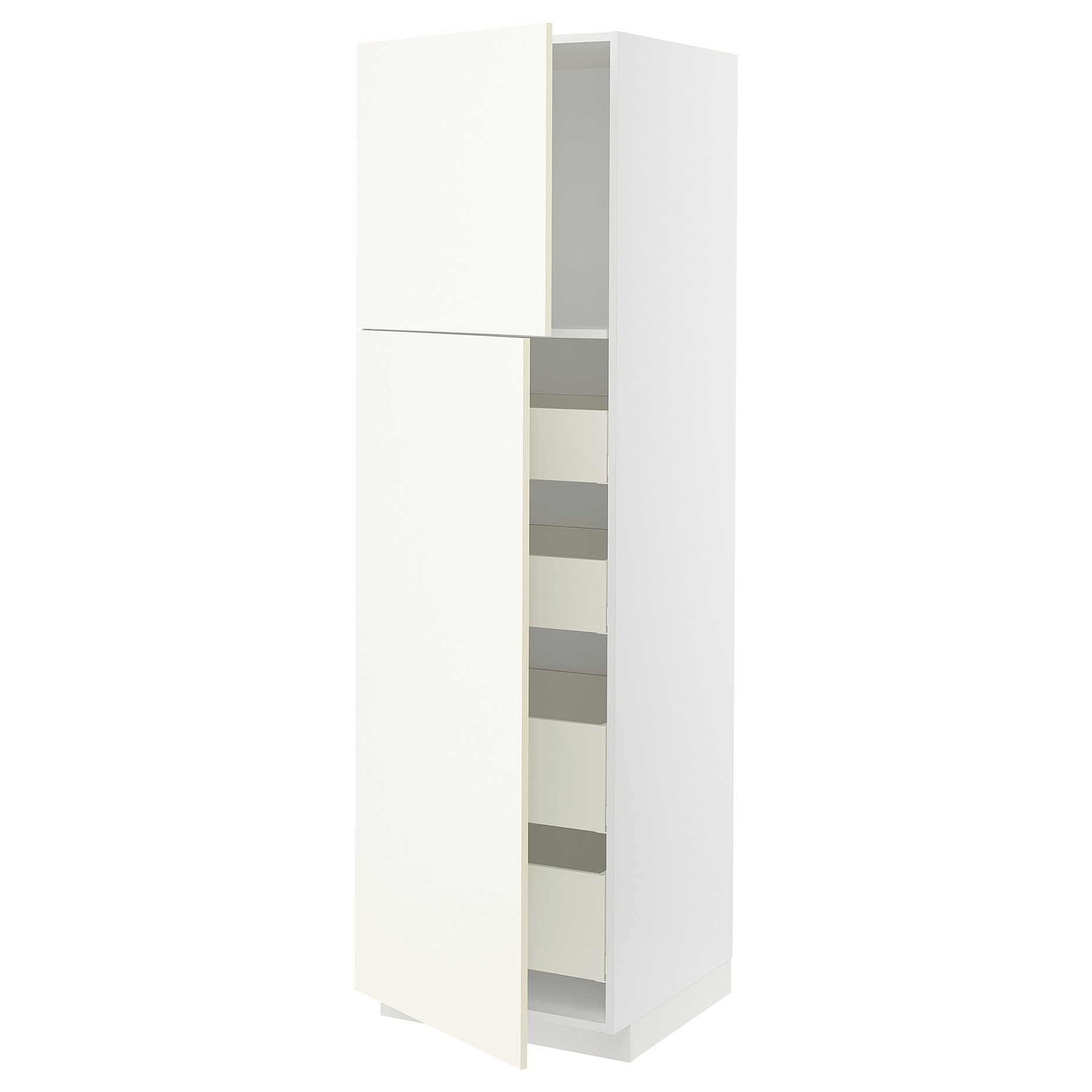 METOD, high cabinet with 2 doors/4 drawers, 60x60x200 cm, 995.070.43