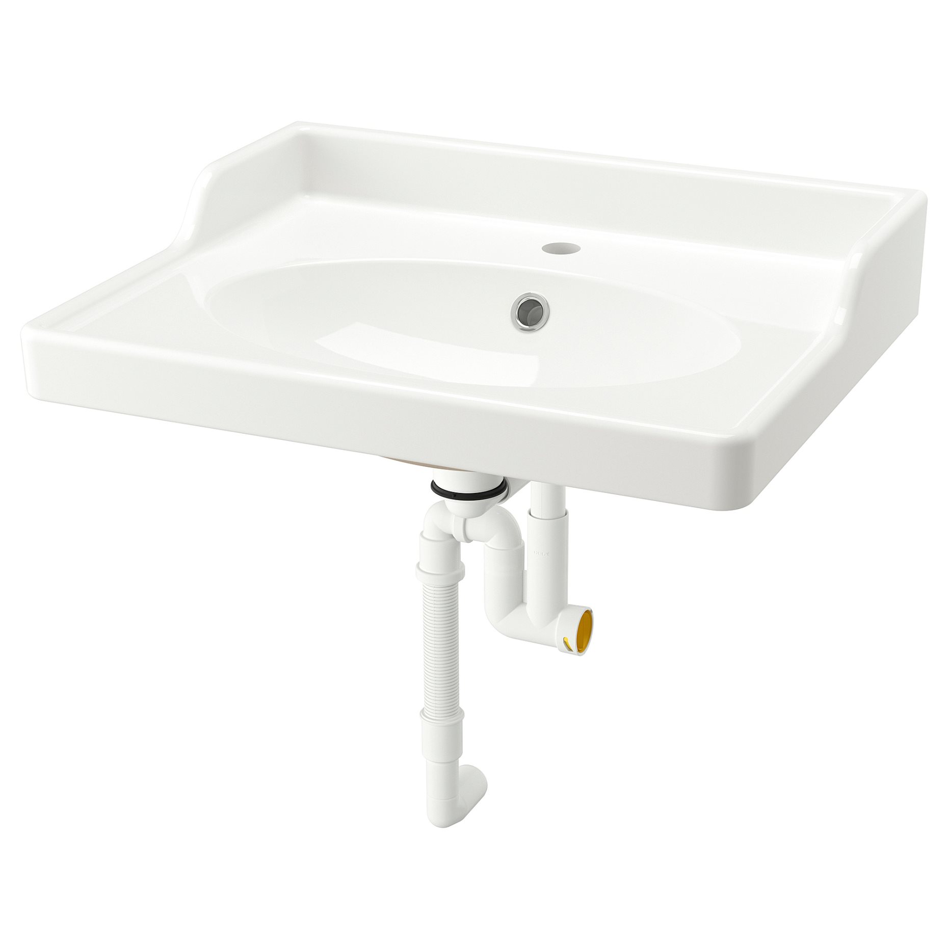 RUTSJON, wash-basin with water trap, 62x49 cm, 995.167.64
