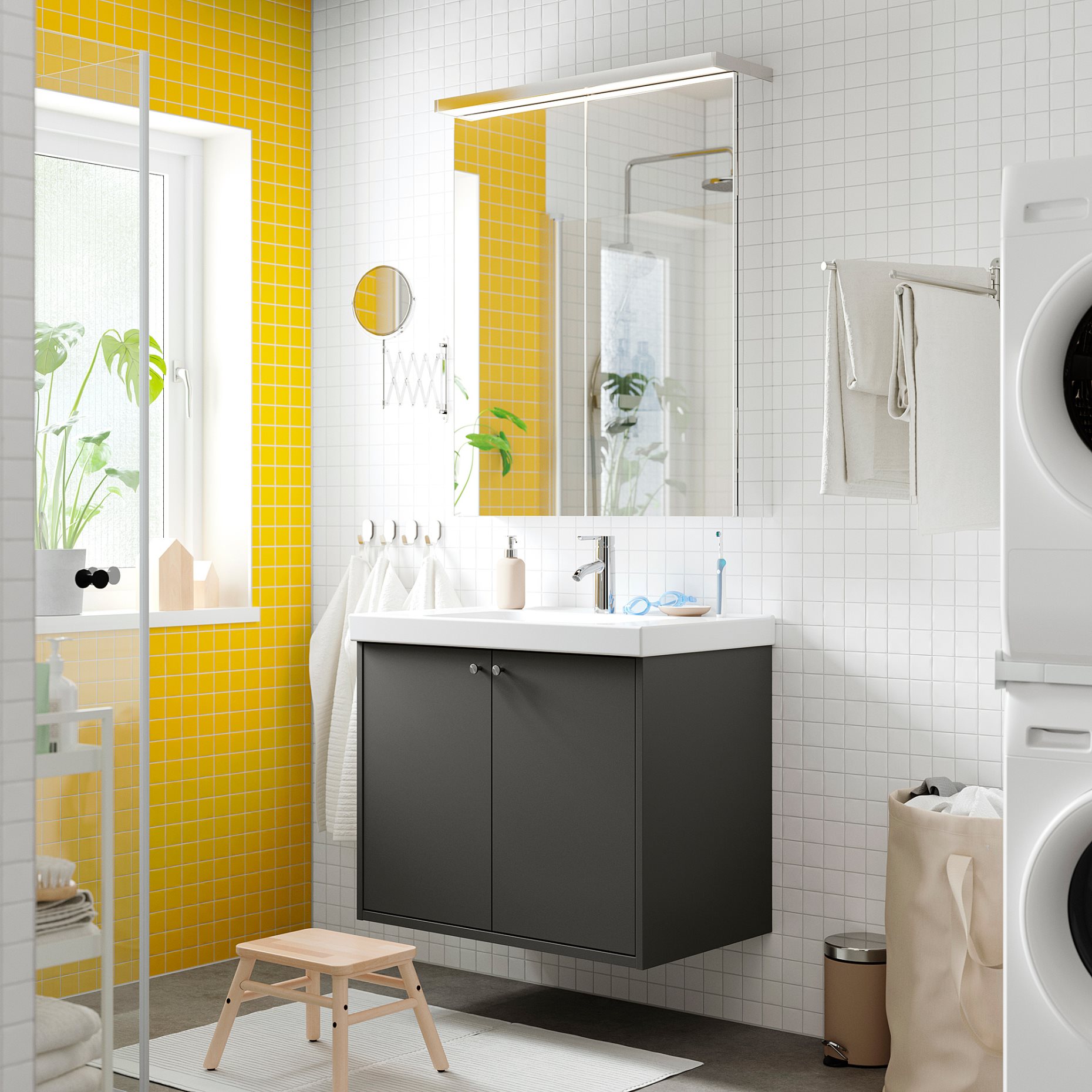 HAVBACK/ORRSJON, wash-stand with doors/wash-basin/tap, 82x49x69 cm, 995.211.95
