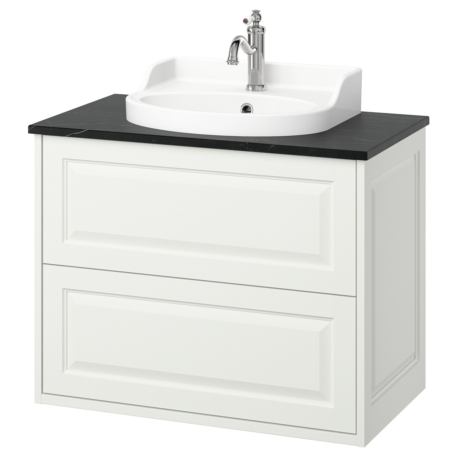 TANNFORSEN/RUTSJON, wash-stand with drawers/wash-basin/tap, 82x49x76 cm, 995.214.02